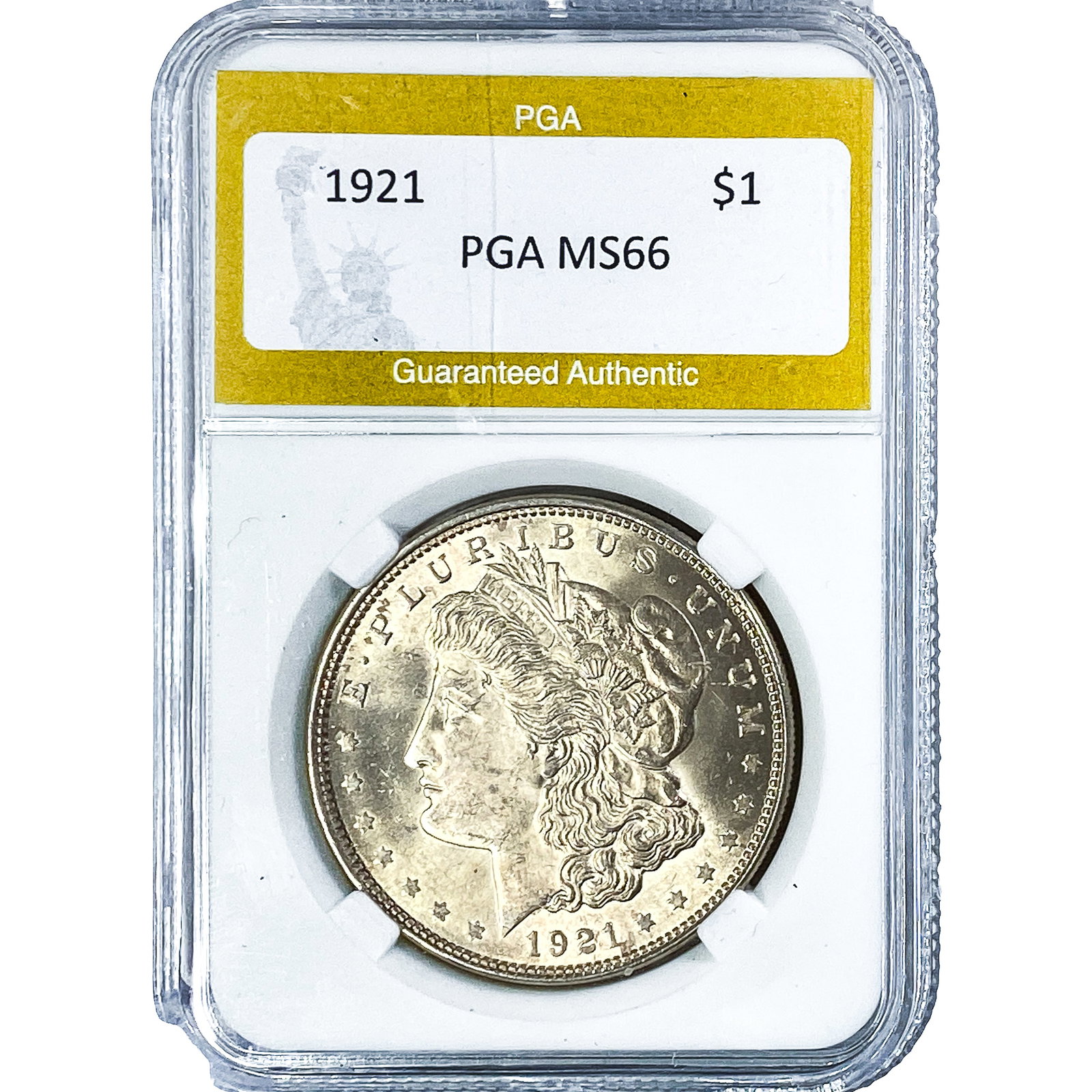1921 Morgan Silver Dollar PGA MS66: 1921 Morgan Silver Dollar PGA MS66