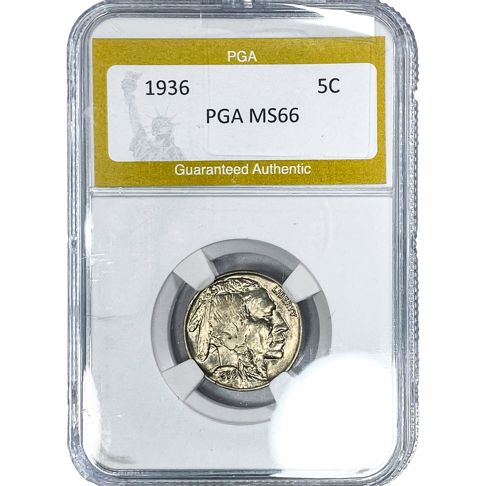 1936 Buffalo Nickel PGA MS66: 1936 Buffalo Nickel PGA MS66