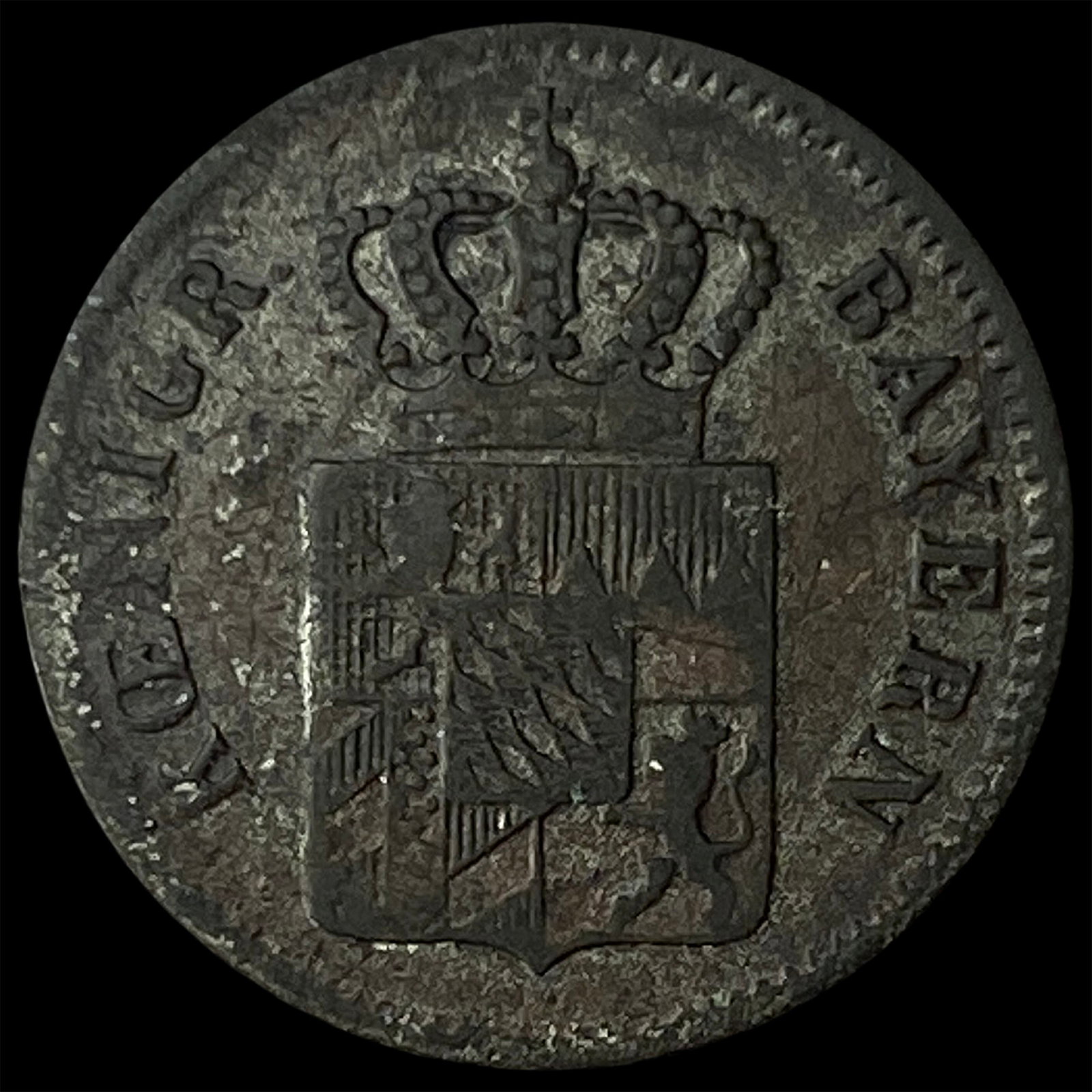 1841 Bavaria 1 Kreuzer NEARLY UNCIRCULATED (1 of 2)