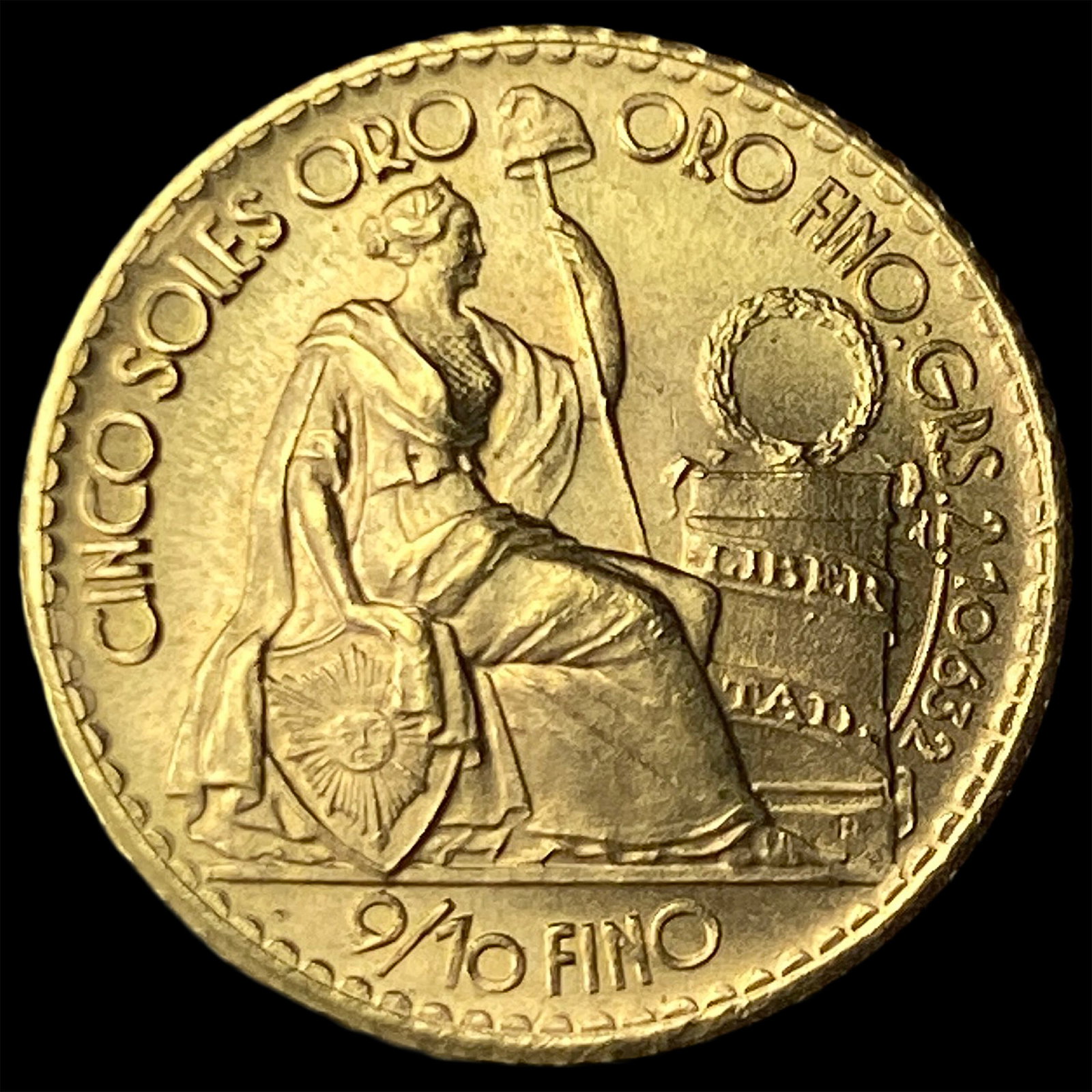 1964 Peru Gold 5 Soles GEM BU (1 of 2)