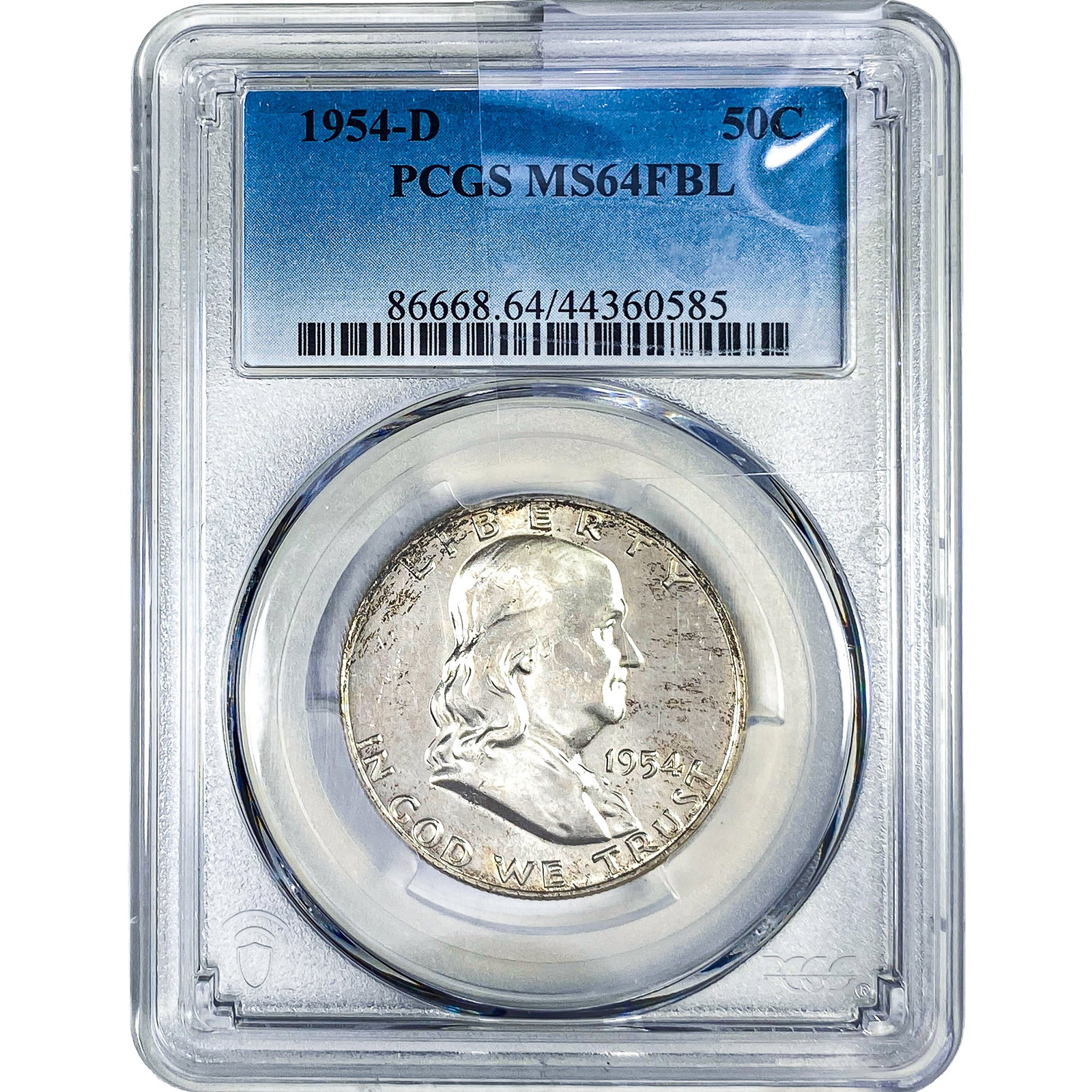 1954-D Franklin Half Dollar PCGS MS64 FBL (1 of 2)