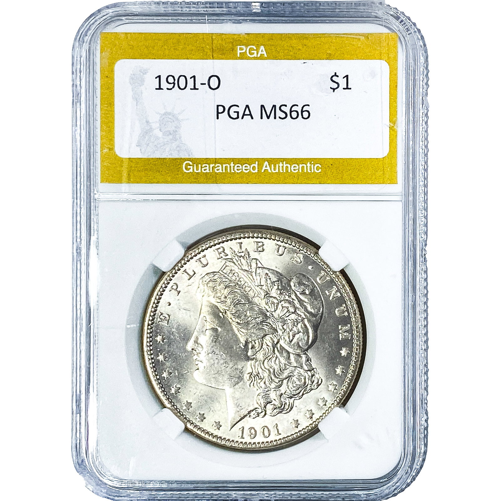 1901-O Morgan Silver Dollar PGA MS66: 1901-O Morgan Silver Dollar PGA MS66