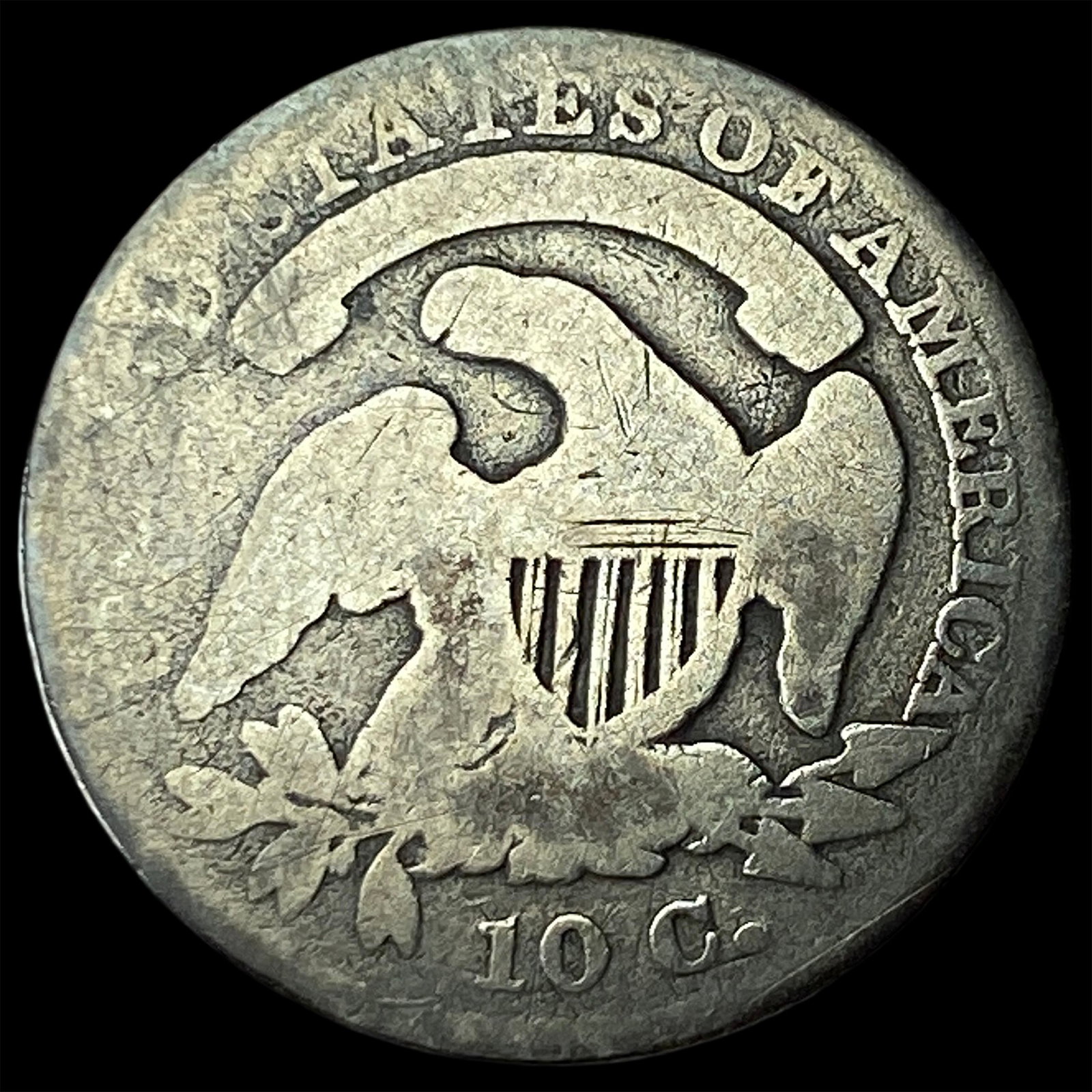 1834 Capped Bust Dime LIGHTLY CIRCULATED - 2