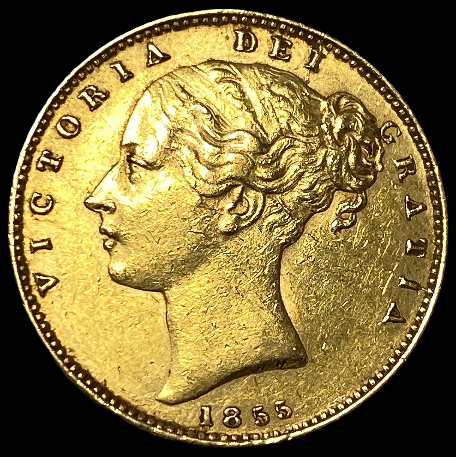 1855 Gold Sovereign Victoria CHOICE BU (1 of 2)