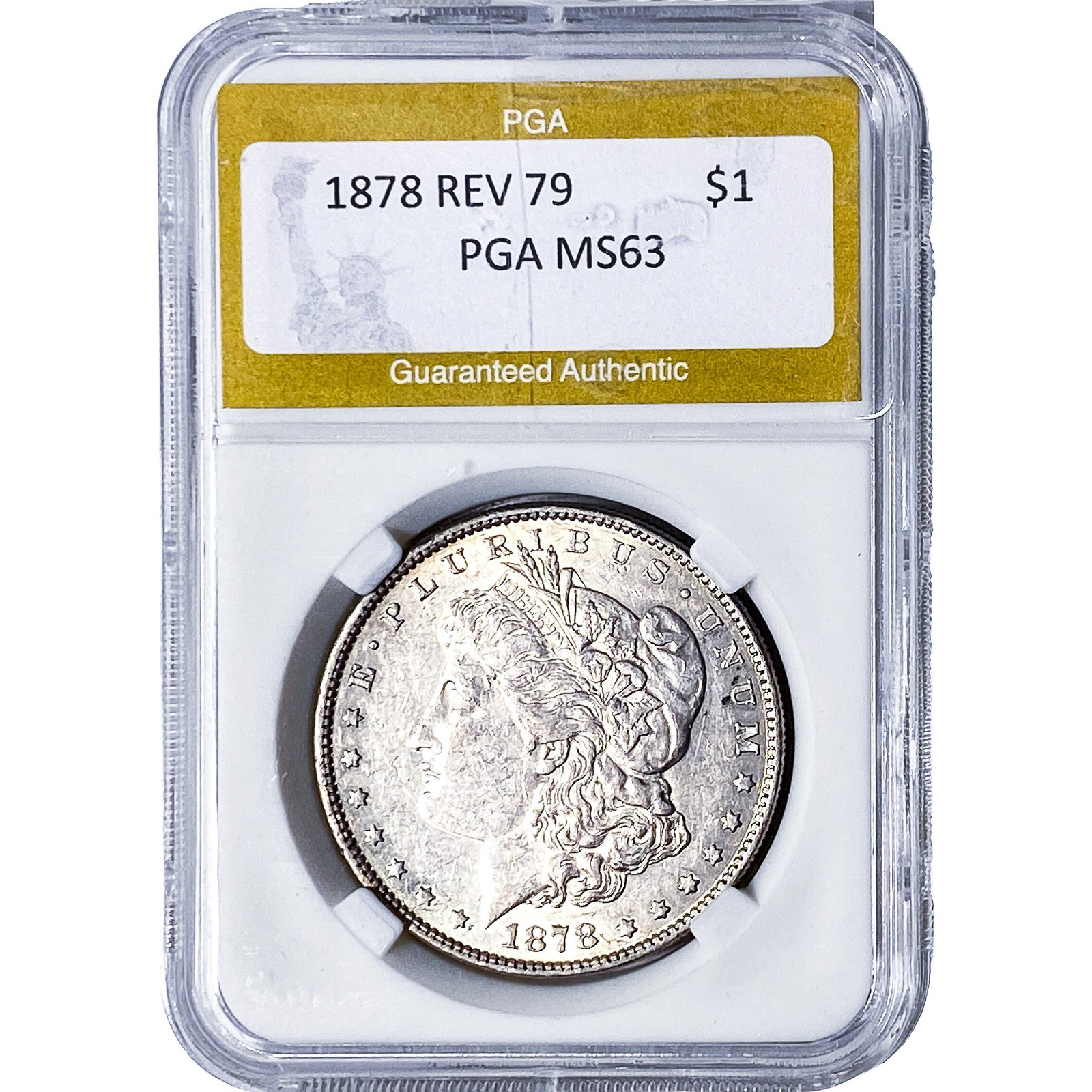 1878 REV 79 Morgan Silver Dollar PGA MS63