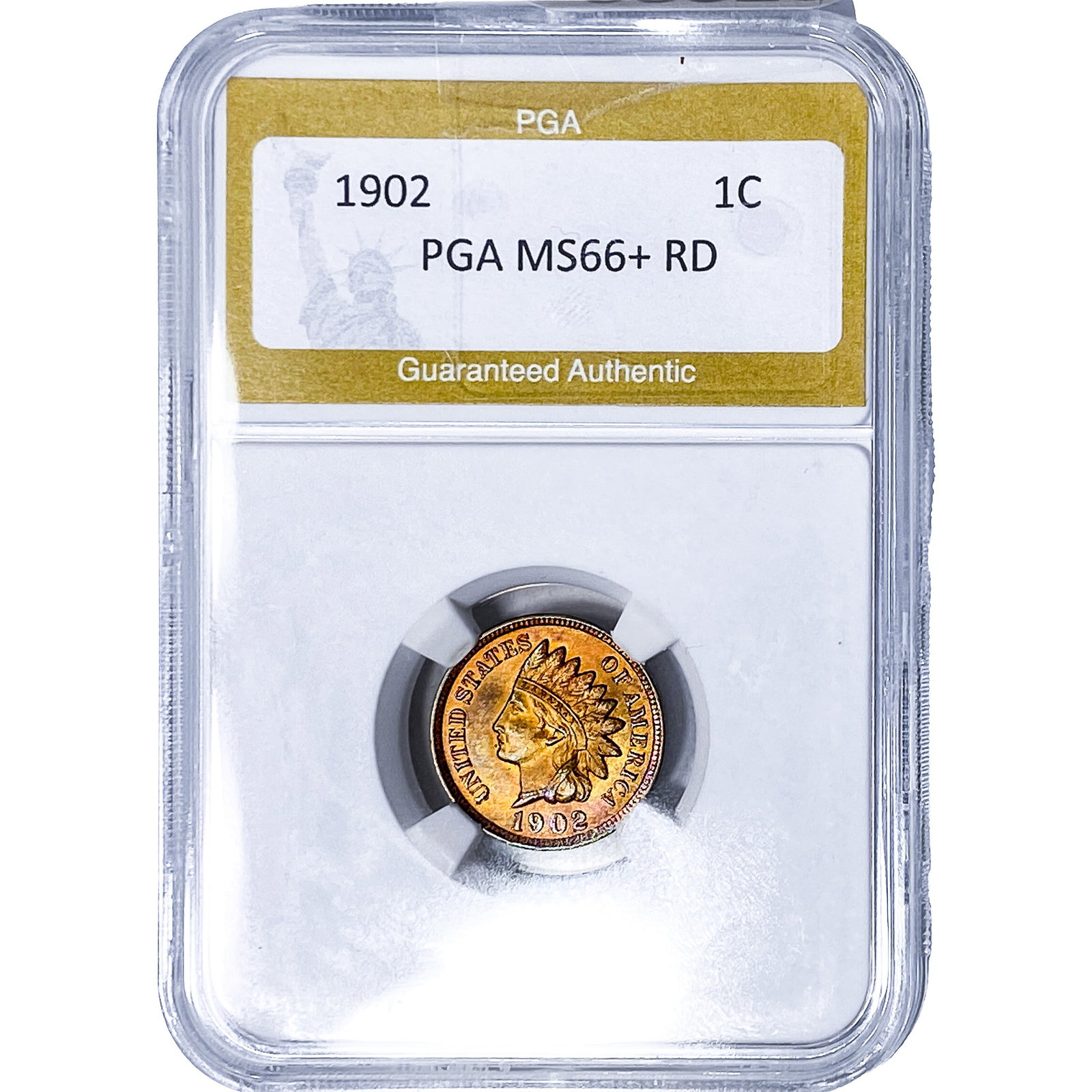 1902 Indian Head Cent PGA MS66+ RD: 1902 Indian Head Cent PGA MS66+ RD