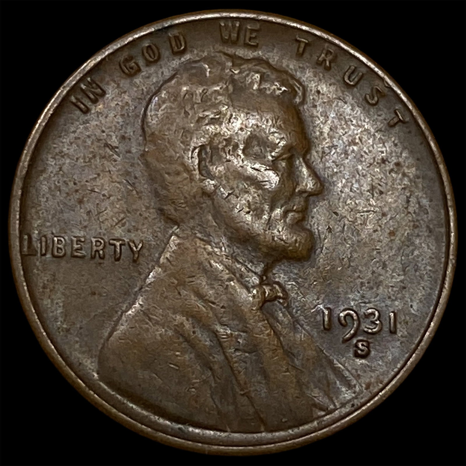 1931-S Lincoln Wheat Cent NEARLY UNCIRCULATED: 1931-S Lincoln Wheat Cent NEARLY UNCIRCULATED