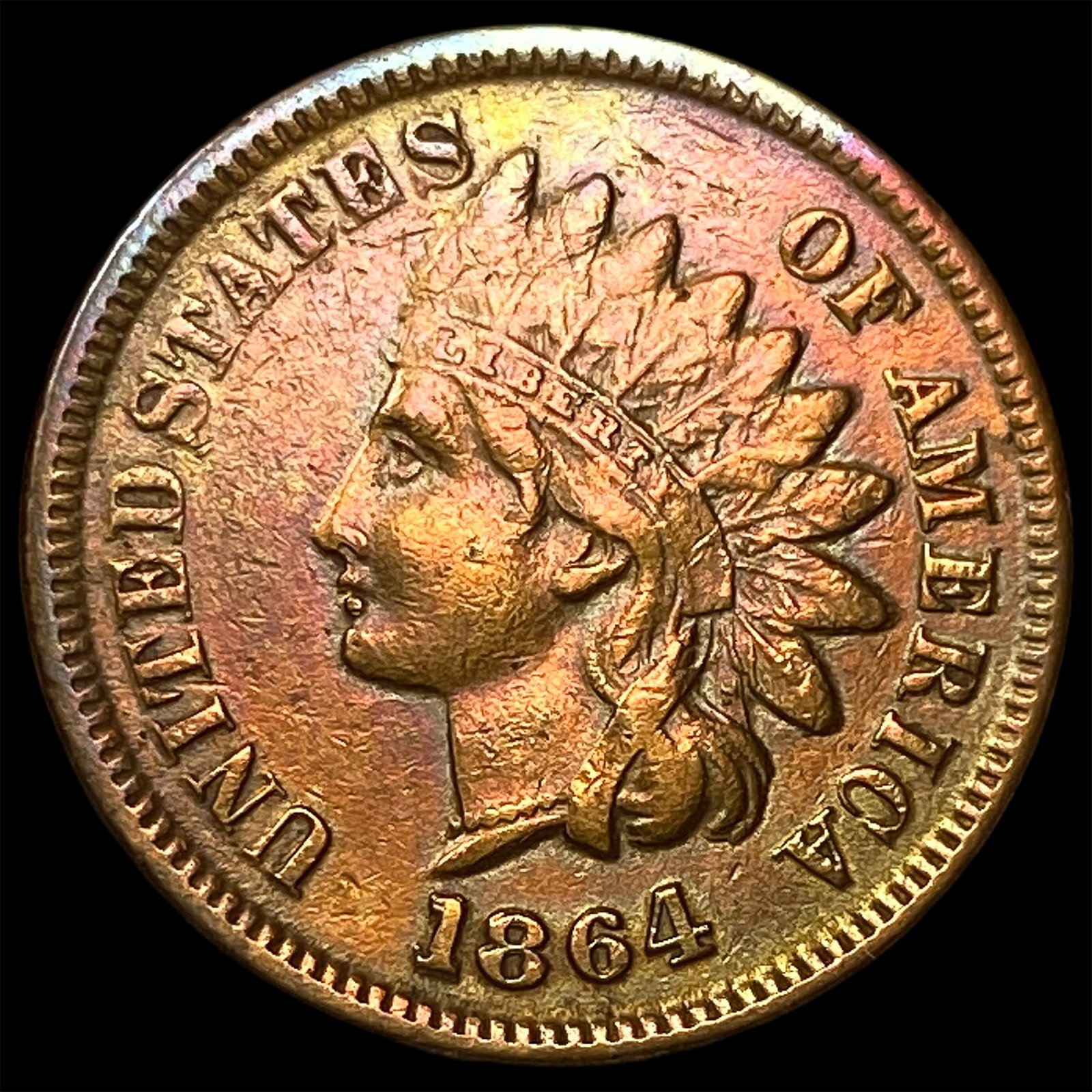 1864 Bronze Indian Head Cent CLOSELY UNCIRCULATED: 1864 Bronze Indian Head Cent CLOSELY UNCIRCULATED
