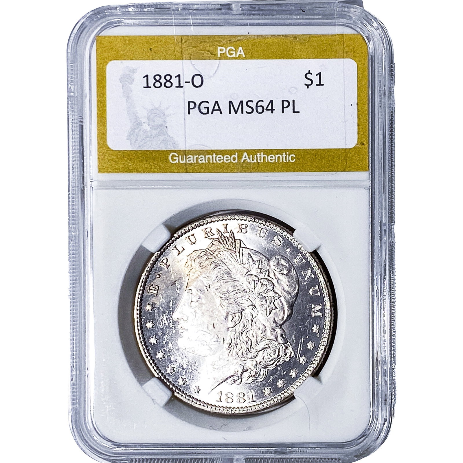 1881-O Morgan Silver Dollar PGA MS64 PL: 1881-O Morgan Silver Dollar PGA MS64 PL