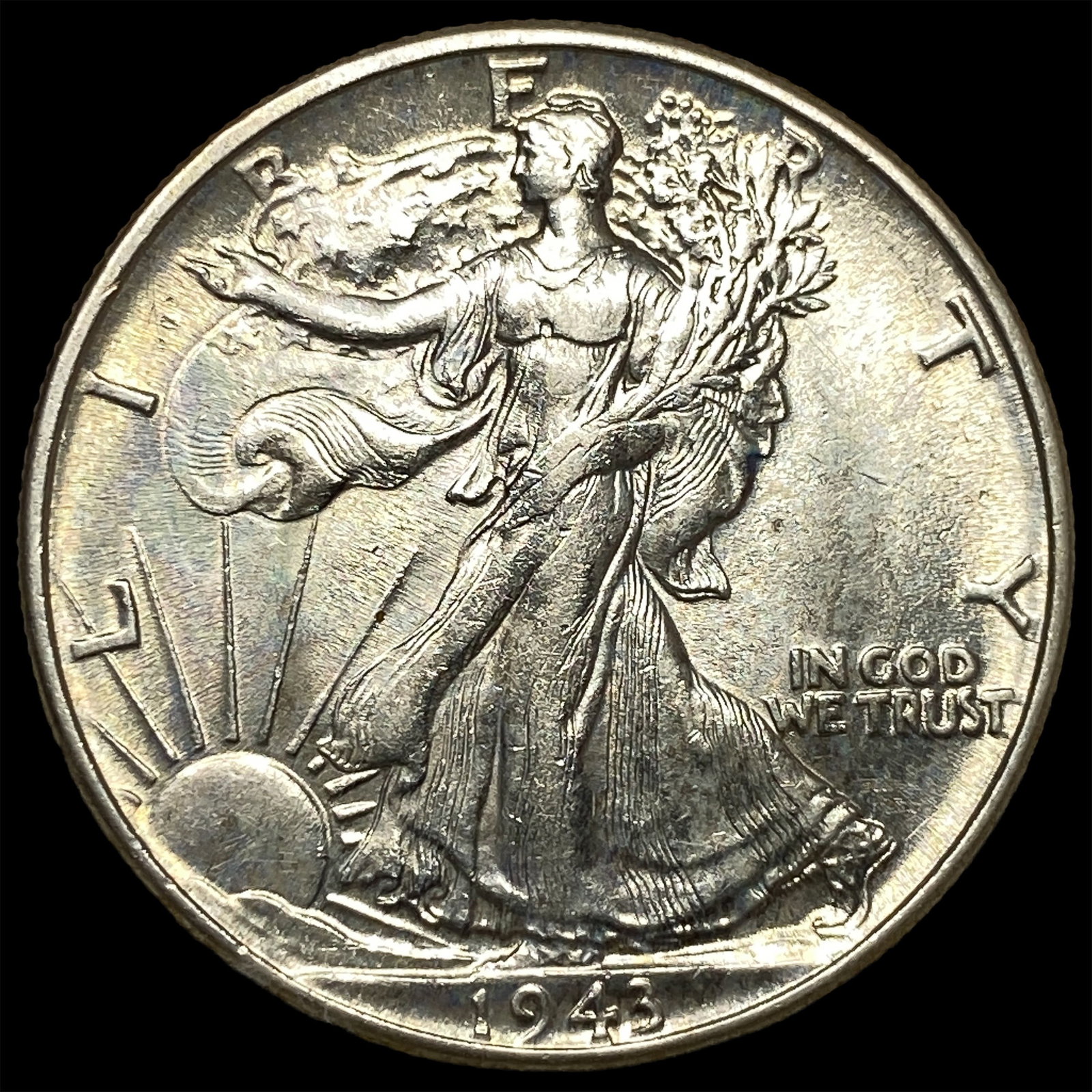 1943 Silver Half Dollar (Walking Liberty) GEM BU: 1943 Silver Half Dollar (Walking Liberty) GEM BU
