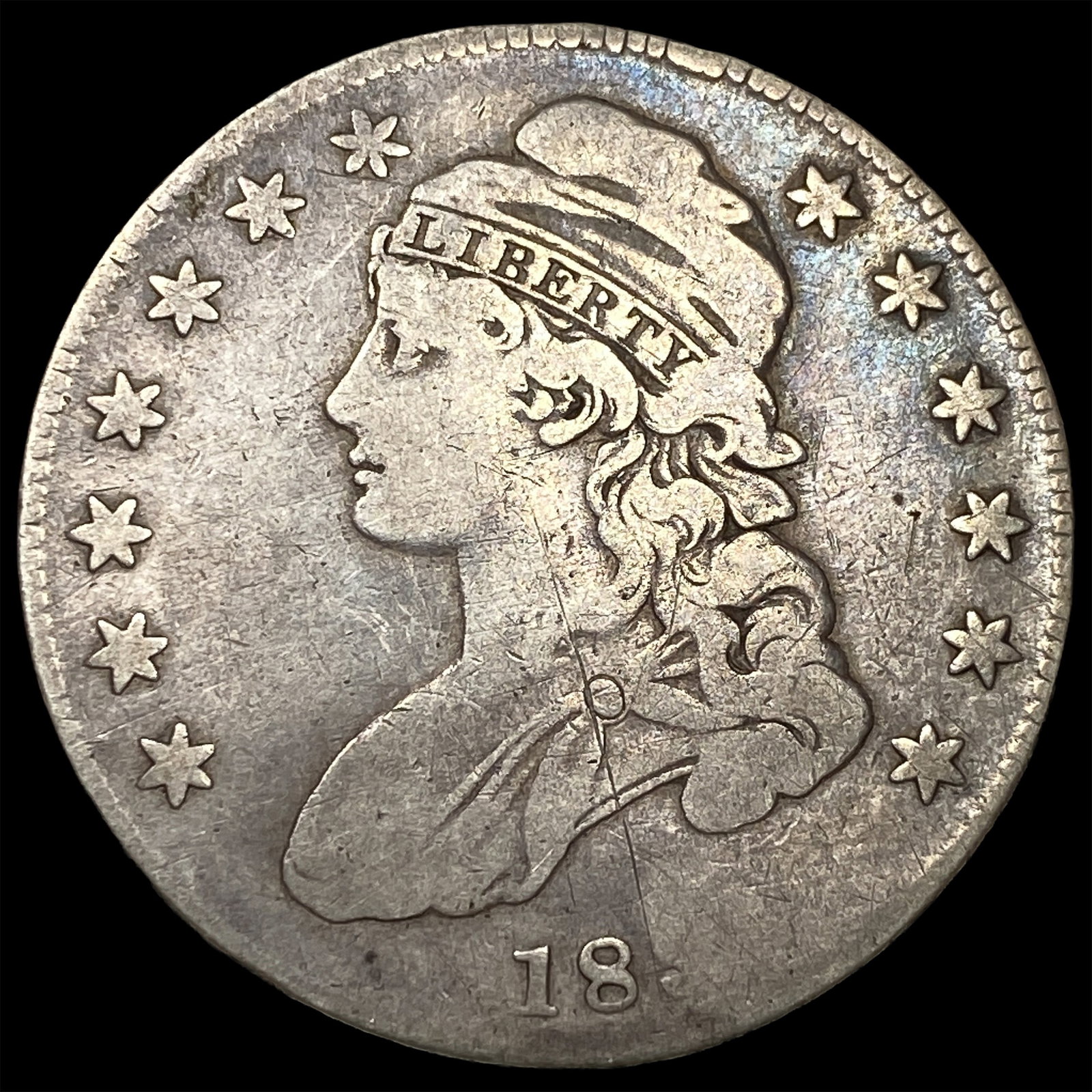 Capped Bust Half Dollar 1818 50C. LIGHTLY CIRCULATED (1 of 2)