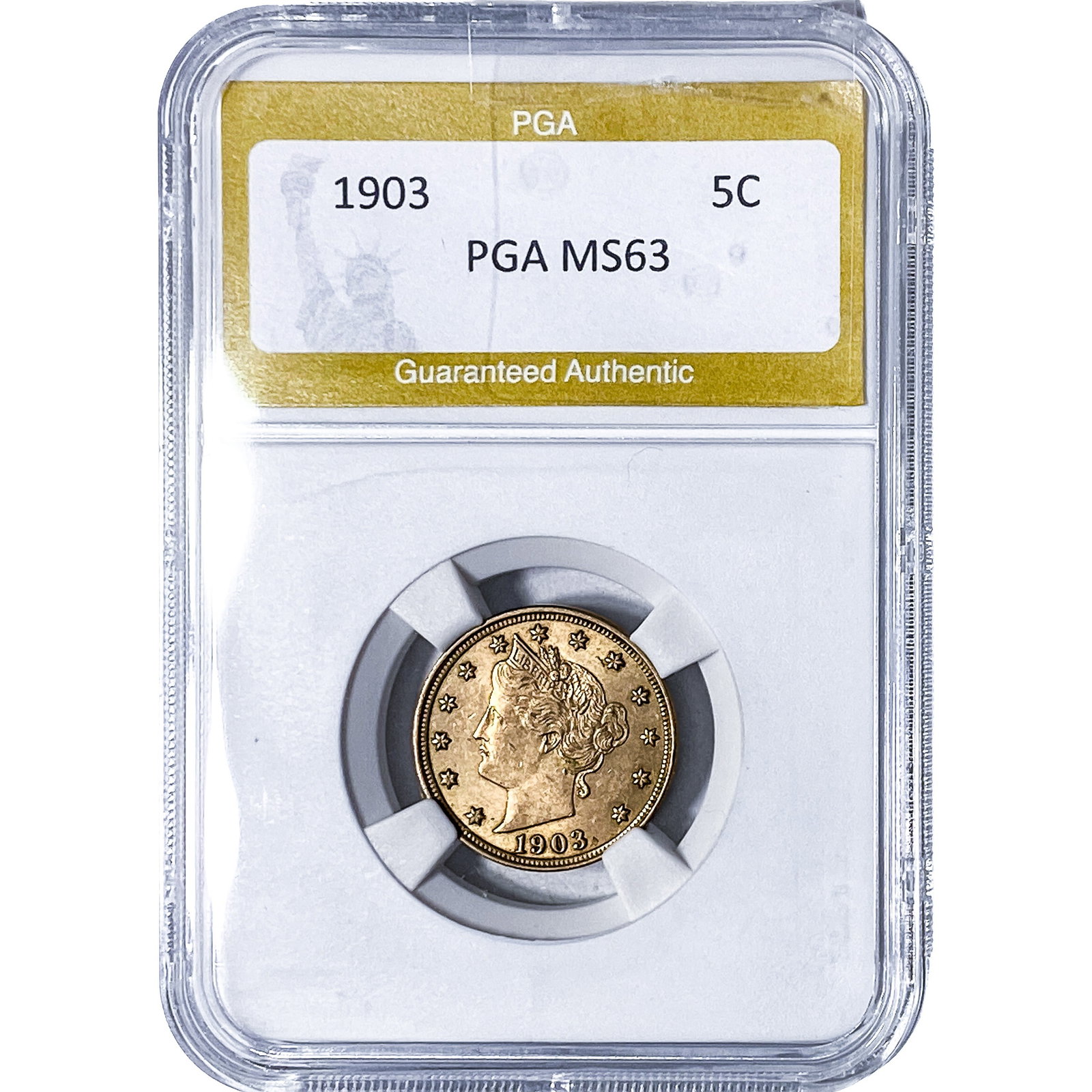 1903 Liberty Victory Nickel PGA MS63: 1903 Liberty Victory Nickel PGA MS63