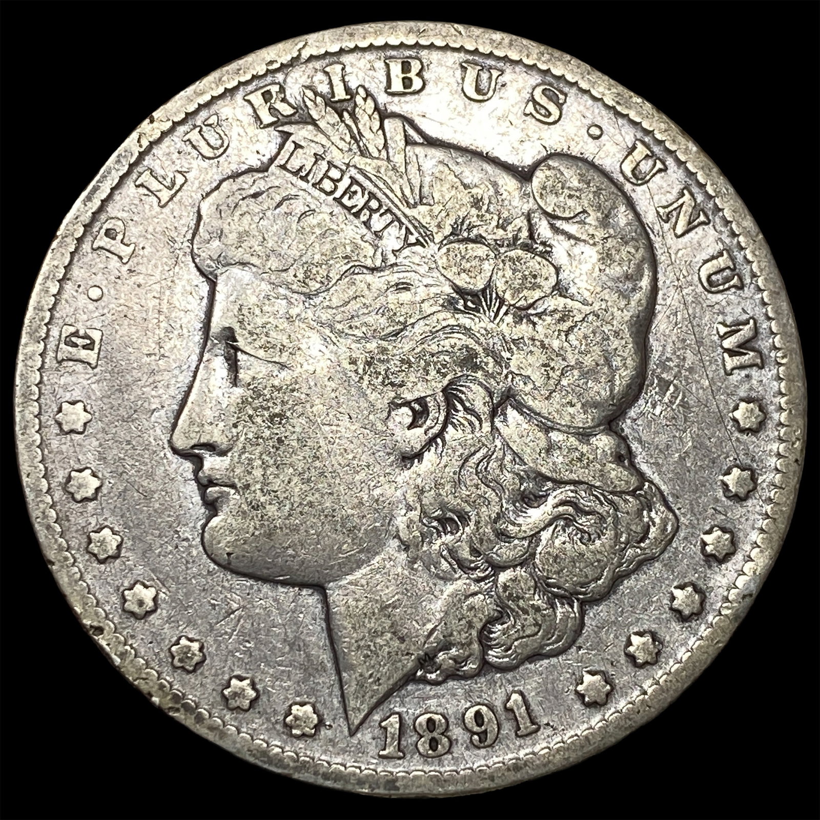 1891-CC Silver Morgan Dollar LIGHTLY CIRCULATED: 1891-CC Silver Morgan Dollar LIGHTLY CIRCULATED