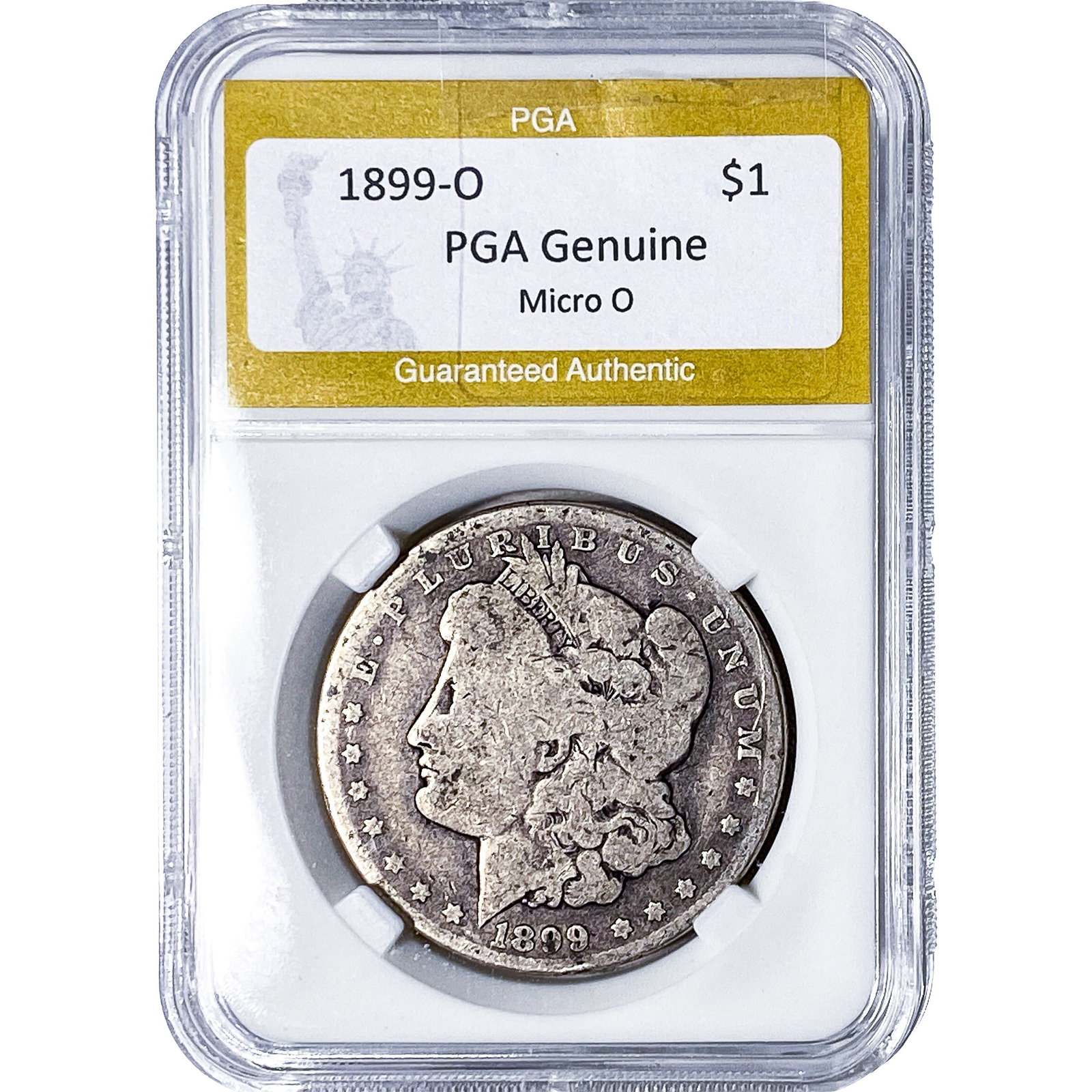 1899-O Morgan Silver Dollar PGA Genuine Micro O: 1899-O Morgan Silver Dollar PGA Genuine Micro O