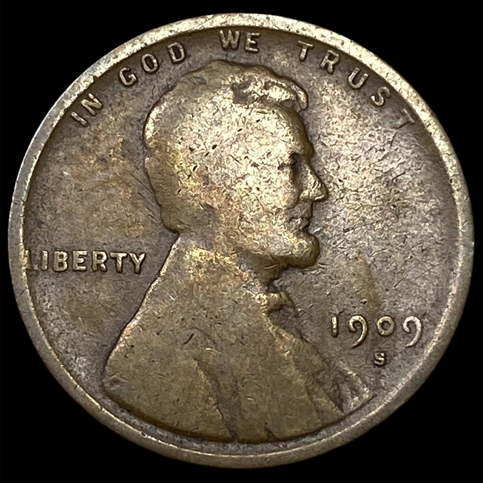 1909-S Lincoln Wheat Cent LIGHTLY CIRCULATED (1 of 2)