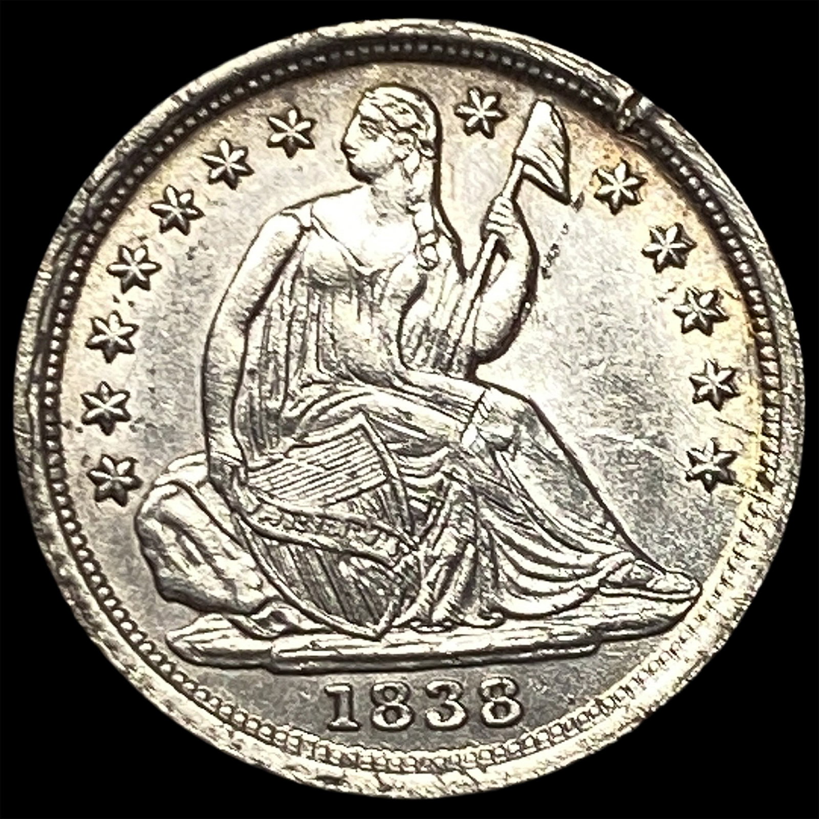 1838 Seated Liberty Half Dime UNCIRCULATED: 1838 Seated Liberty Half Dime UNCIRCULATED