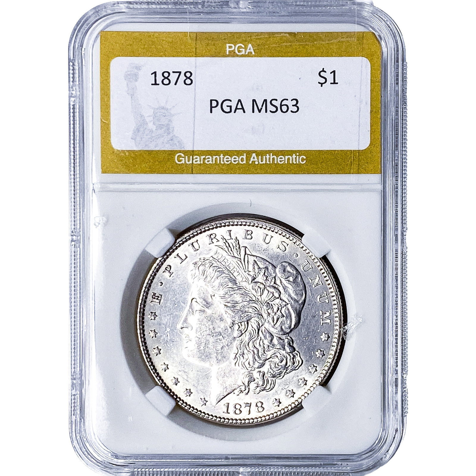 1878 Morgan Silver Dollar PGA MS63: 1878 Morgan Silver Dollar PGA MS63