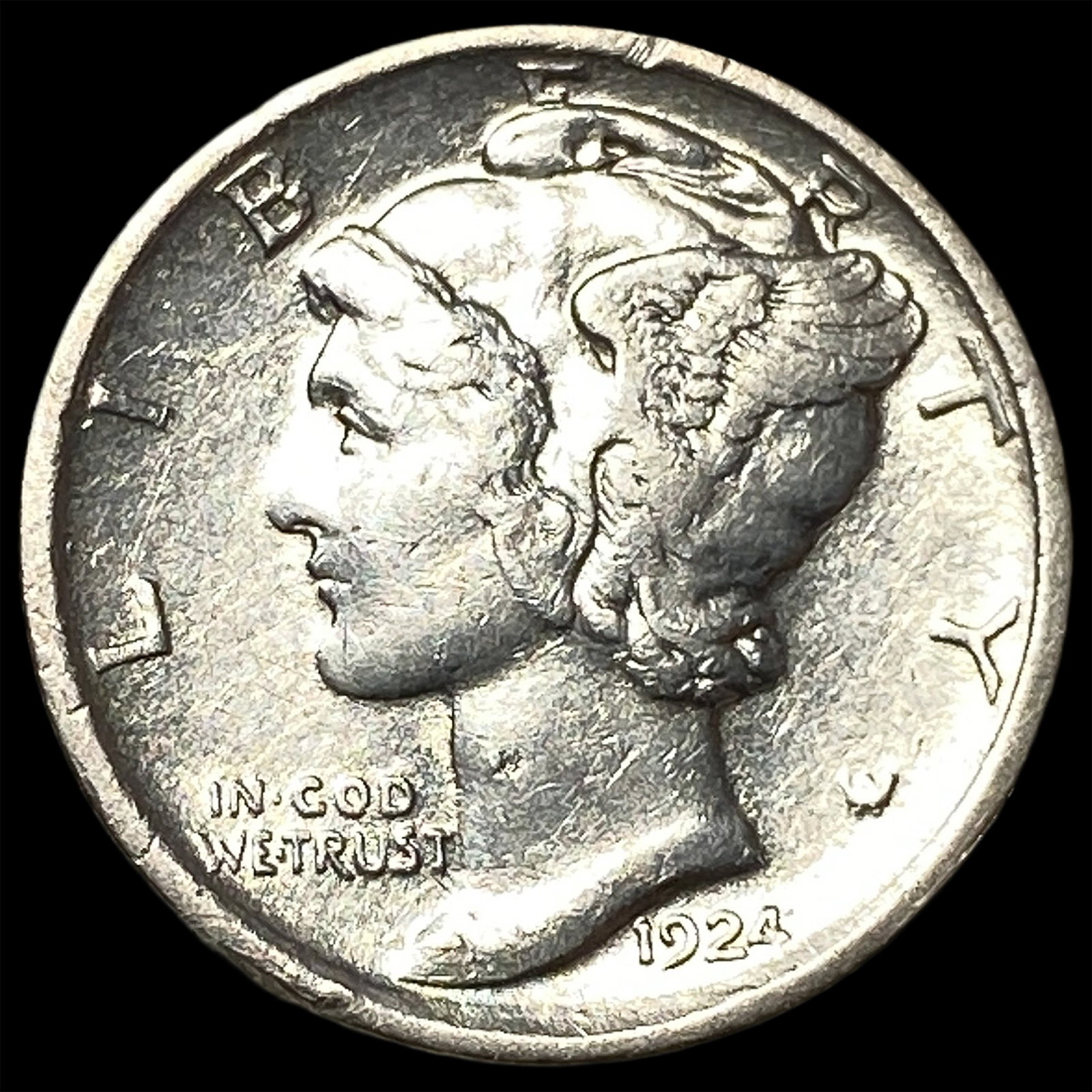 1924-S Silver Mercury Dime UNCIRCULATED: 1924-S Silver Mercury Dime UNCIRCULATED