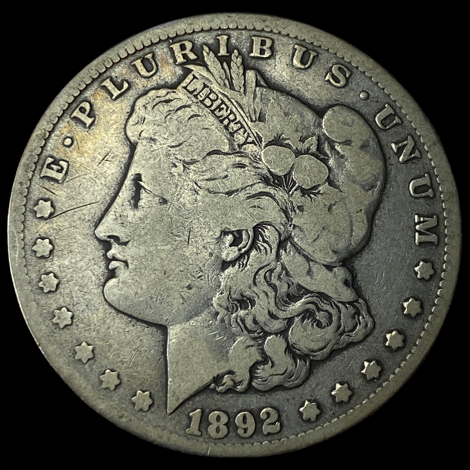 1892-CC Silver Morgan Dollar NICELY CIRCULATED: 1892-CC Silver Morgan Dollar NICELY CIRCULATED