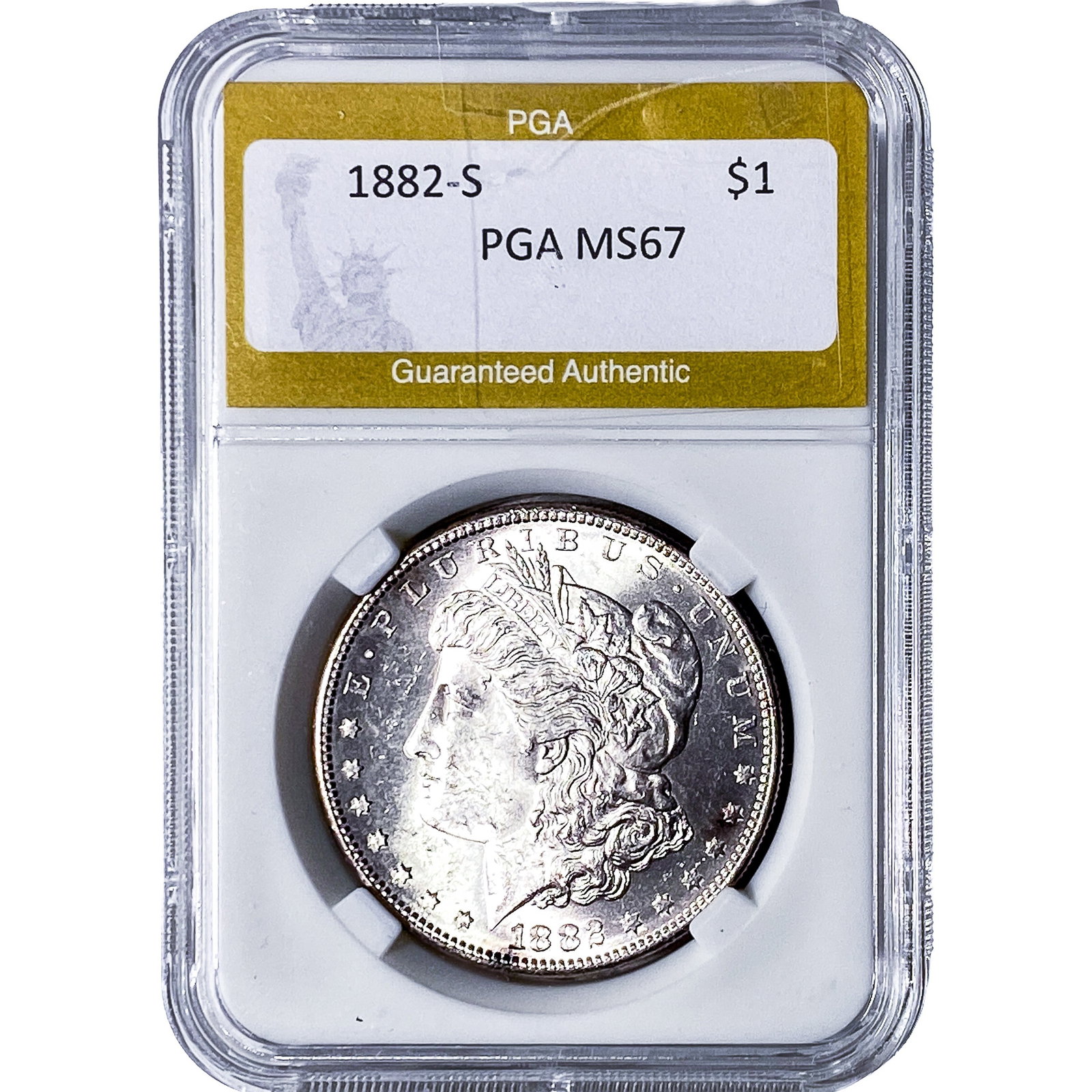 1882-S Morgan Silver Dollar PGA MS67 (1 of 2)