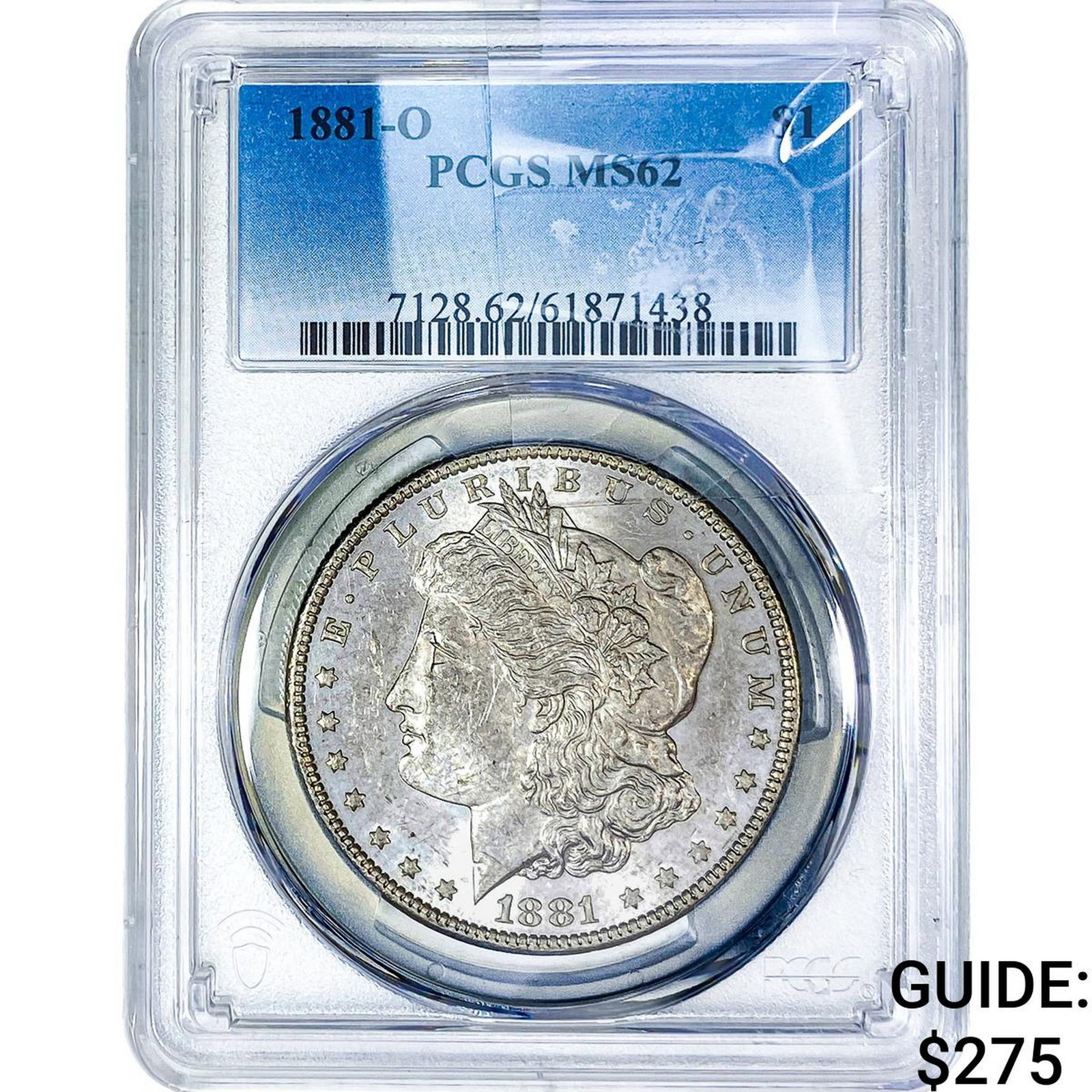 1881-O Morgan Silver Dollar PCGS MS62: 1881-O Morgan Silver Dollar PCGS MS62