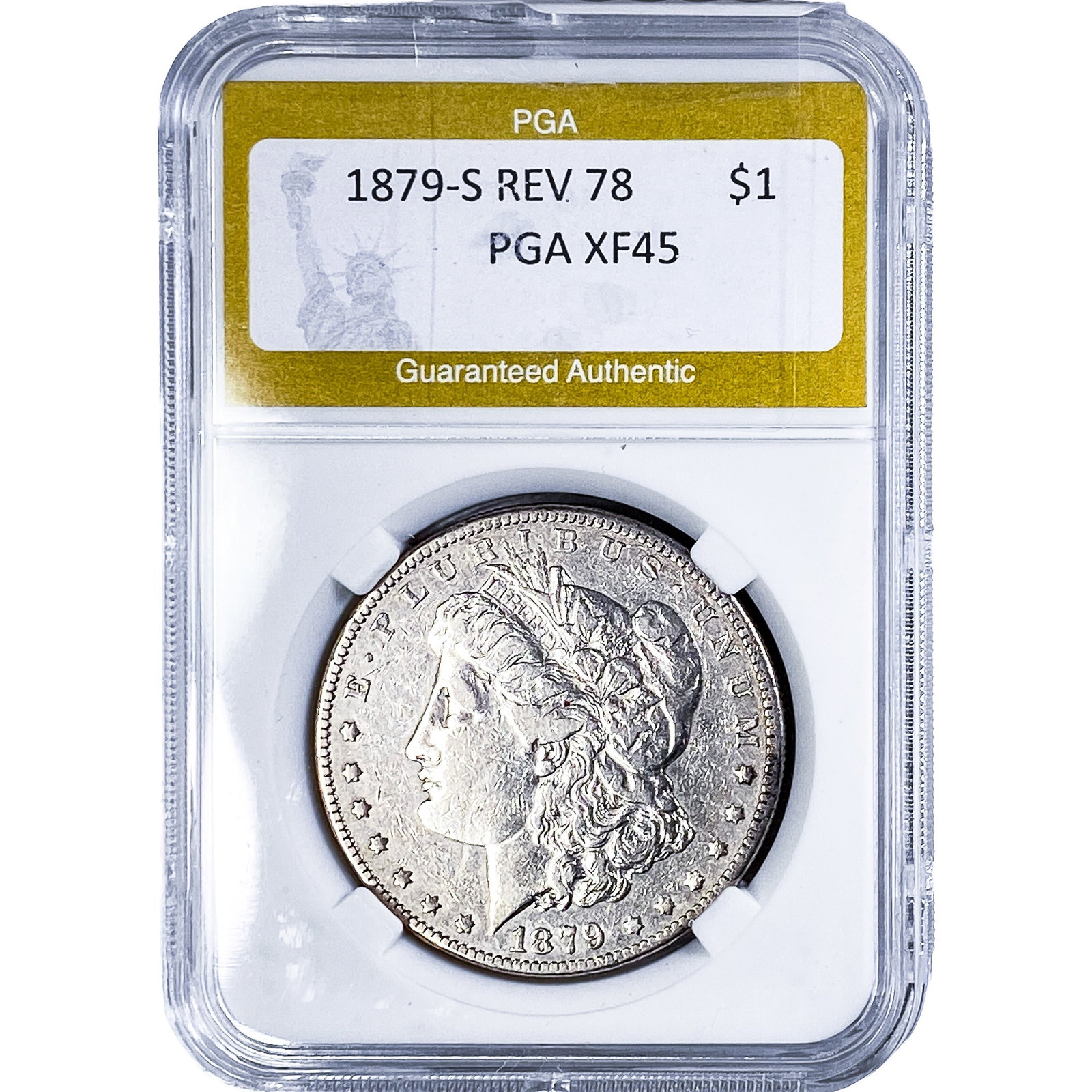 1879-S REV 78 Morgan Silver Dollar PGA XF45 (1 of 2)