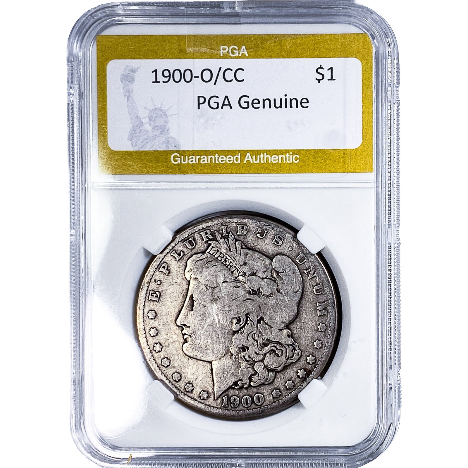 1900-O/CC Morgan Silver Dollar PGA Genuine: 1900-O/CC Morgan Silver Dollar PGA Genuine