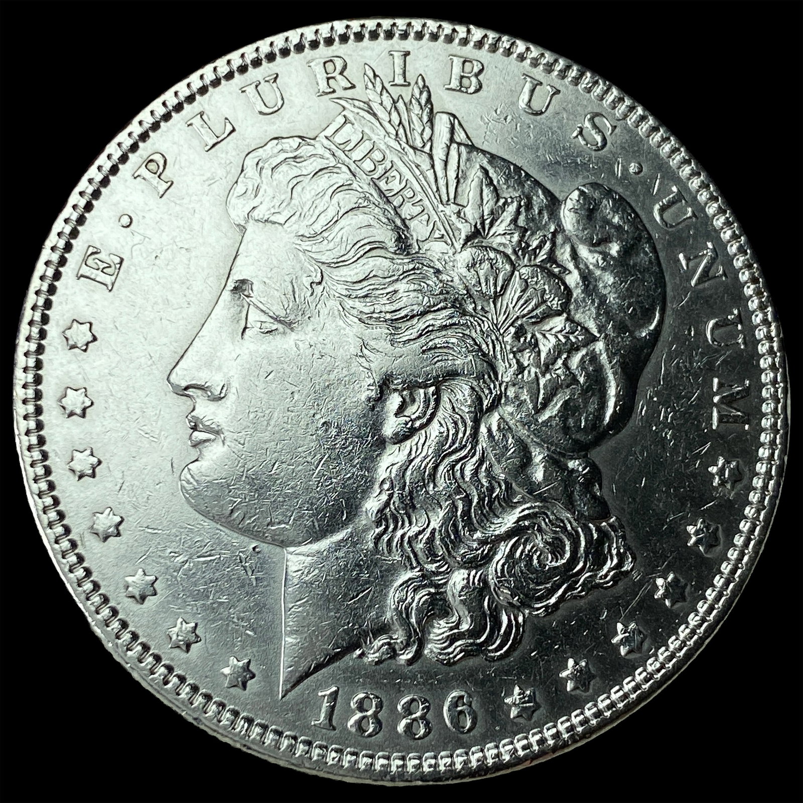 1886-S Silver Morgan Dollar CLOSELY UNCIRCULATED: 1886-S Silver Morgan Dollar CLOSELY UNCIRCULATED