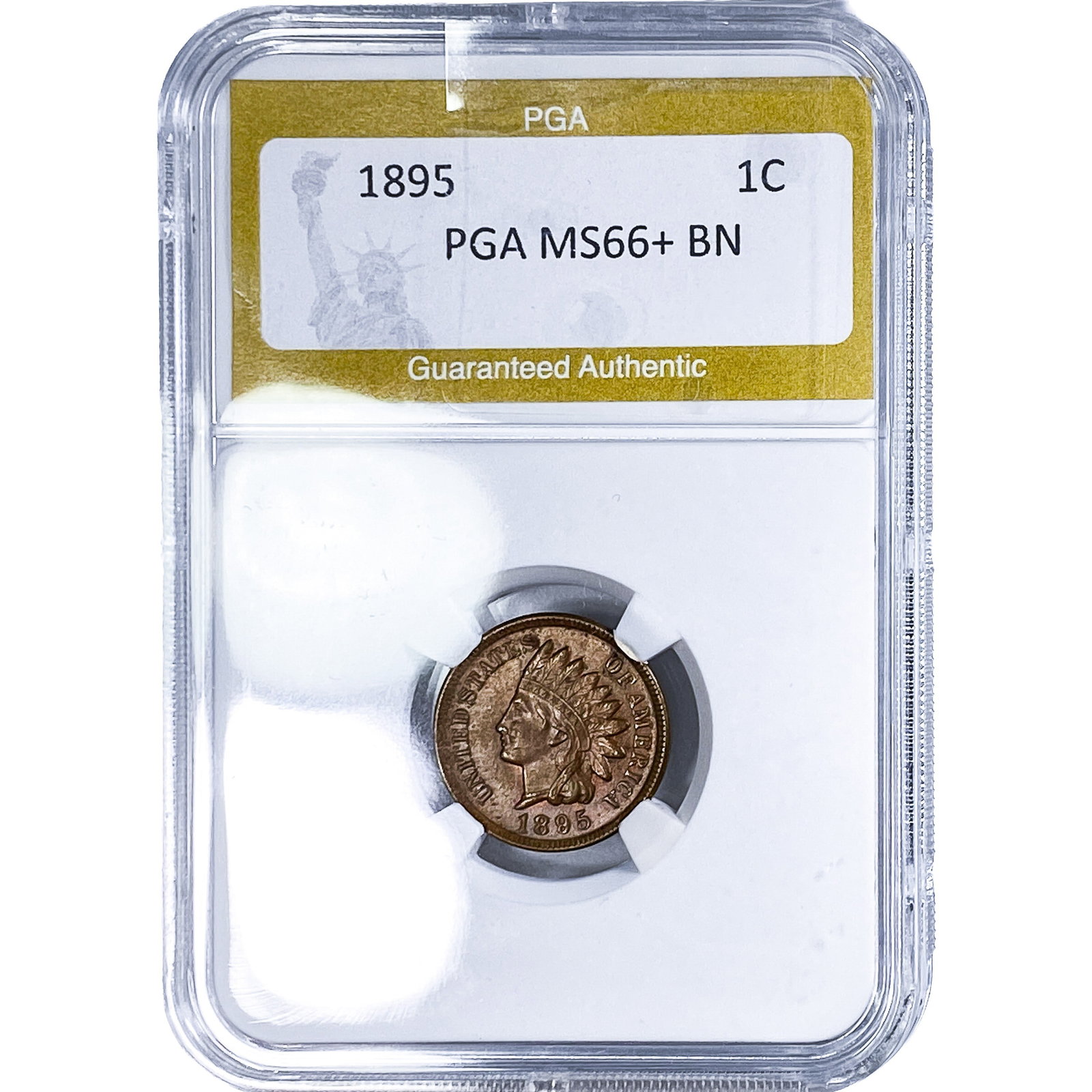 1895 Indian Head Cent PGA MS66+ BN: 1895 Indian Head Cent PGA MS66+ BN
