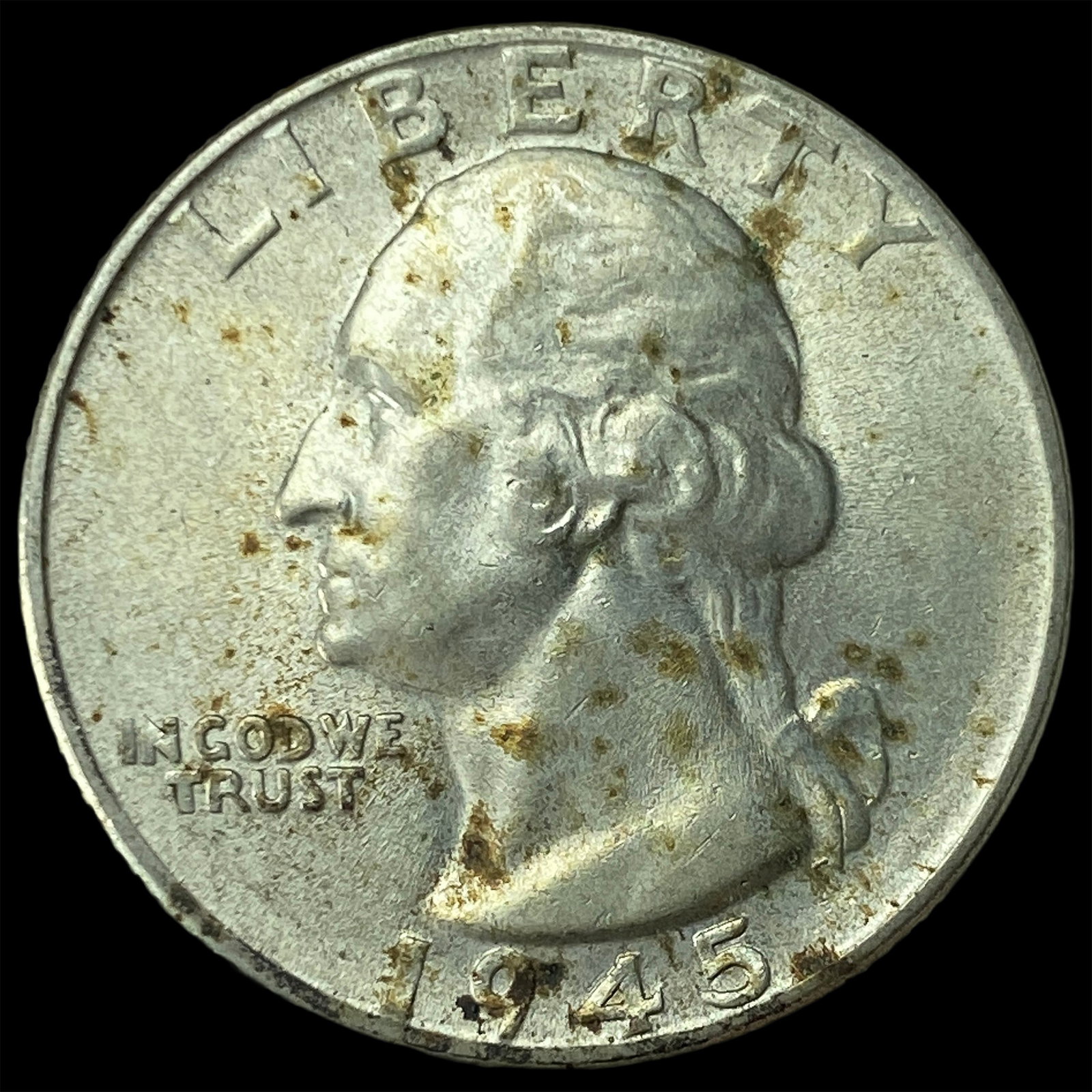 1945 Washington Silver Quarter UNCIRCULATED: 1945 Washington Silver Quarter UNCIRCULATED