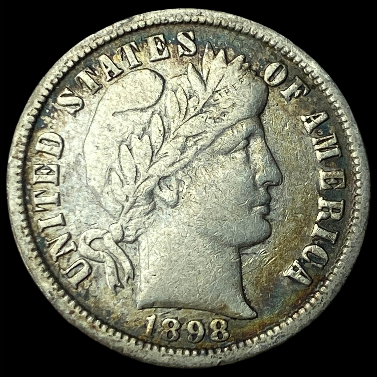 1898-O Silver Barber Dime LIGHTLY CIRCULATED: 1898-O Silver Barber Dime LIGHTLY CIRCULATED