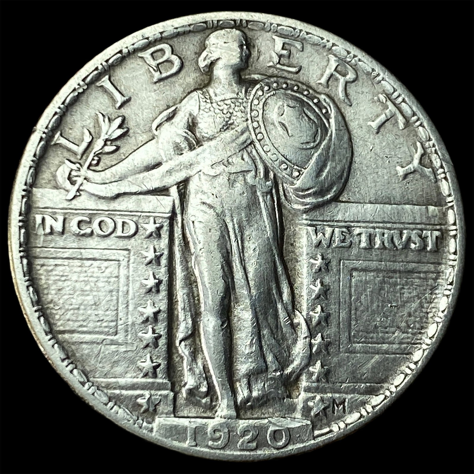 1920 Standing Liberty Quarter CLOSELY UNCIRCULATED: 1920 Standing Liberty Quarter CLOSELY UNCIRCULATED