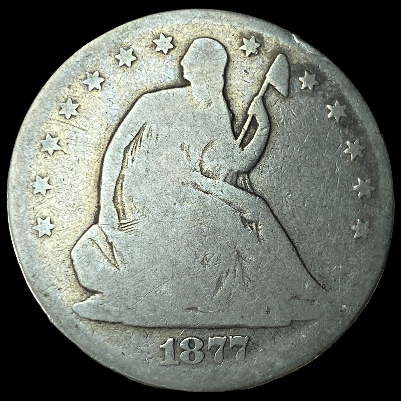 1877 Seated Liberty Half Dollar NICELY CIRCULATED: 1877 Seated Liberty Half Dollar NICELY CIRCULATED