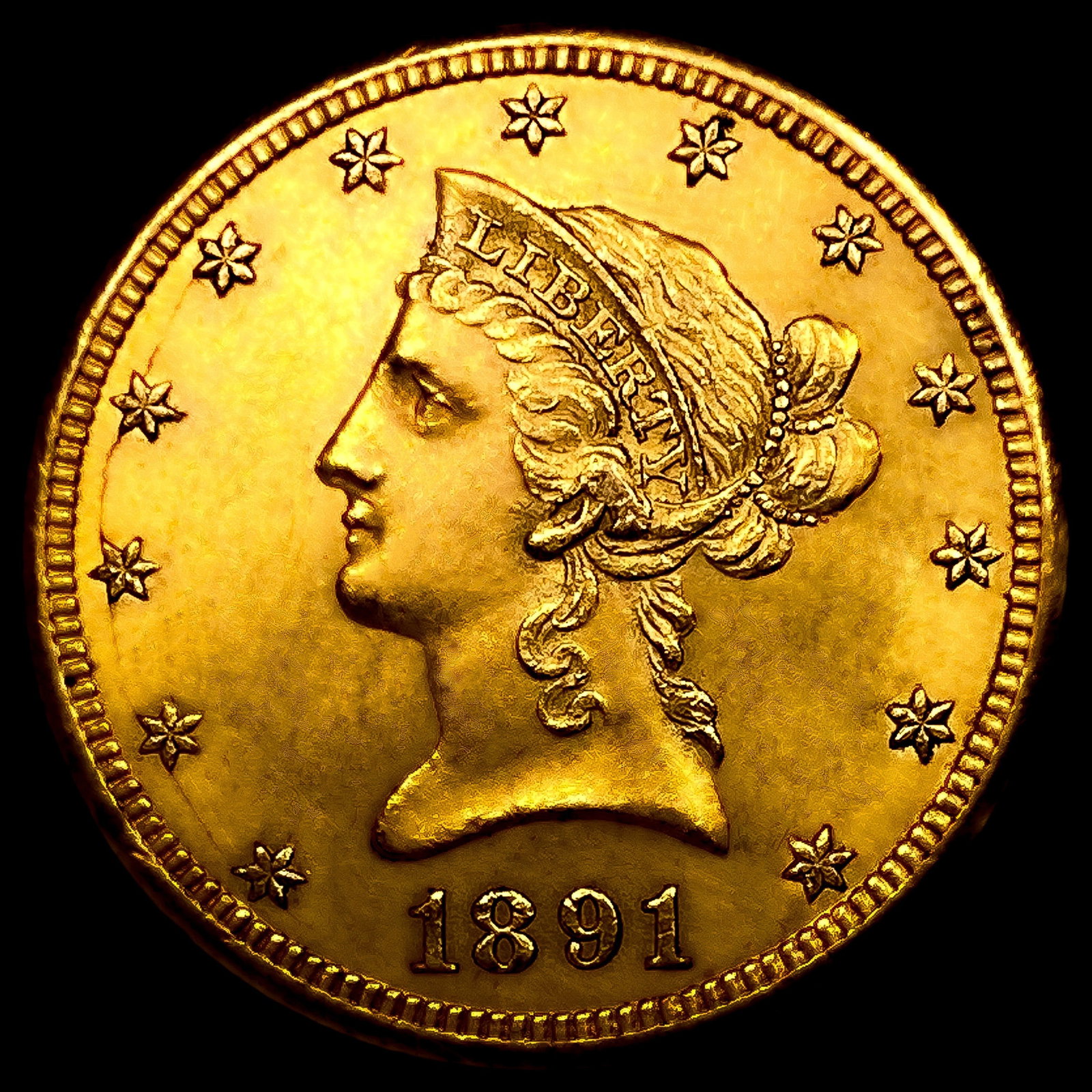 1891-CC $10 Gold Eagle (1 of 2)