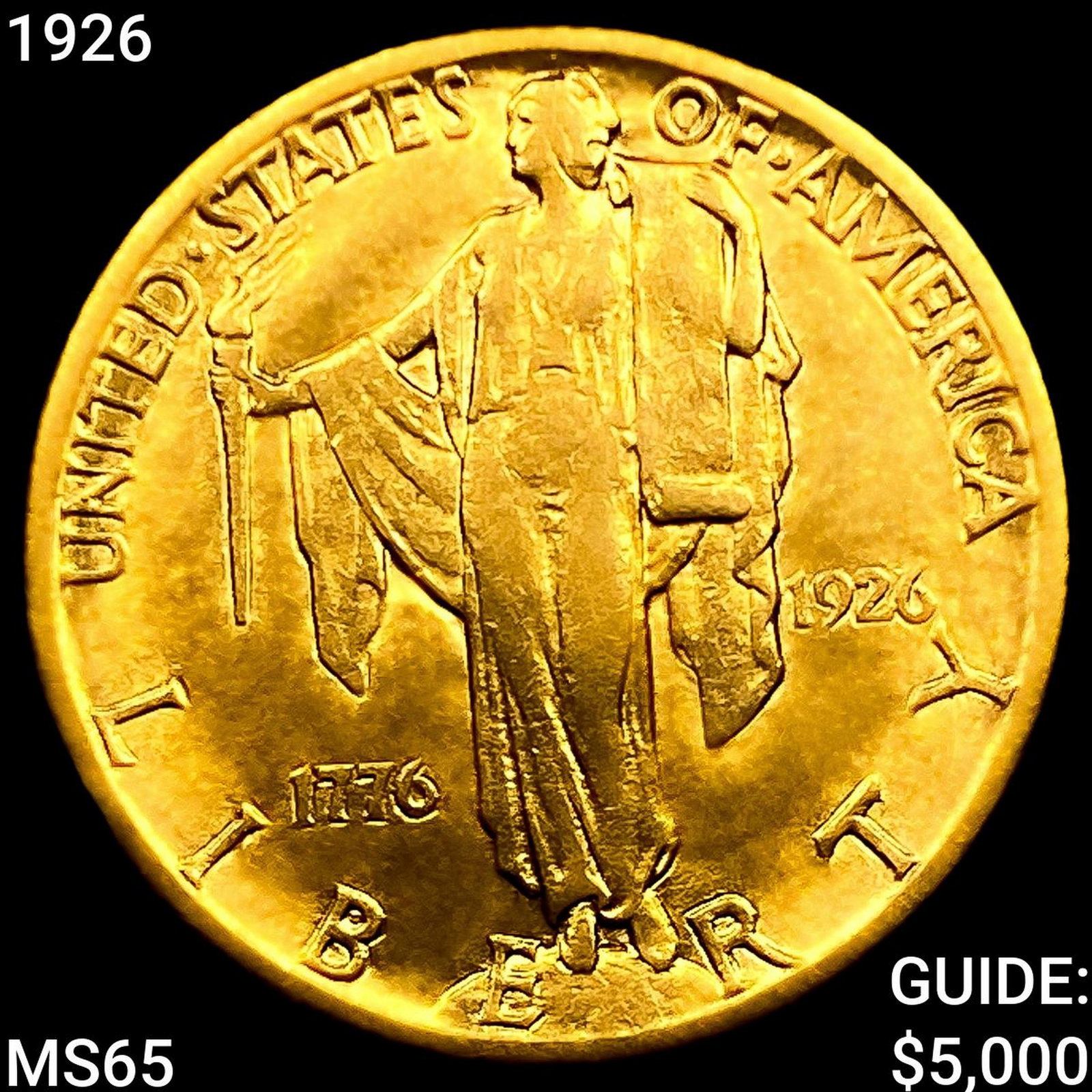 1926 Sesquincentennial $2.50 Gold Quarter Eagle GEM BU: 1926 Sesquincentennial $2.50 Gold Quarter Eagle GEM BU