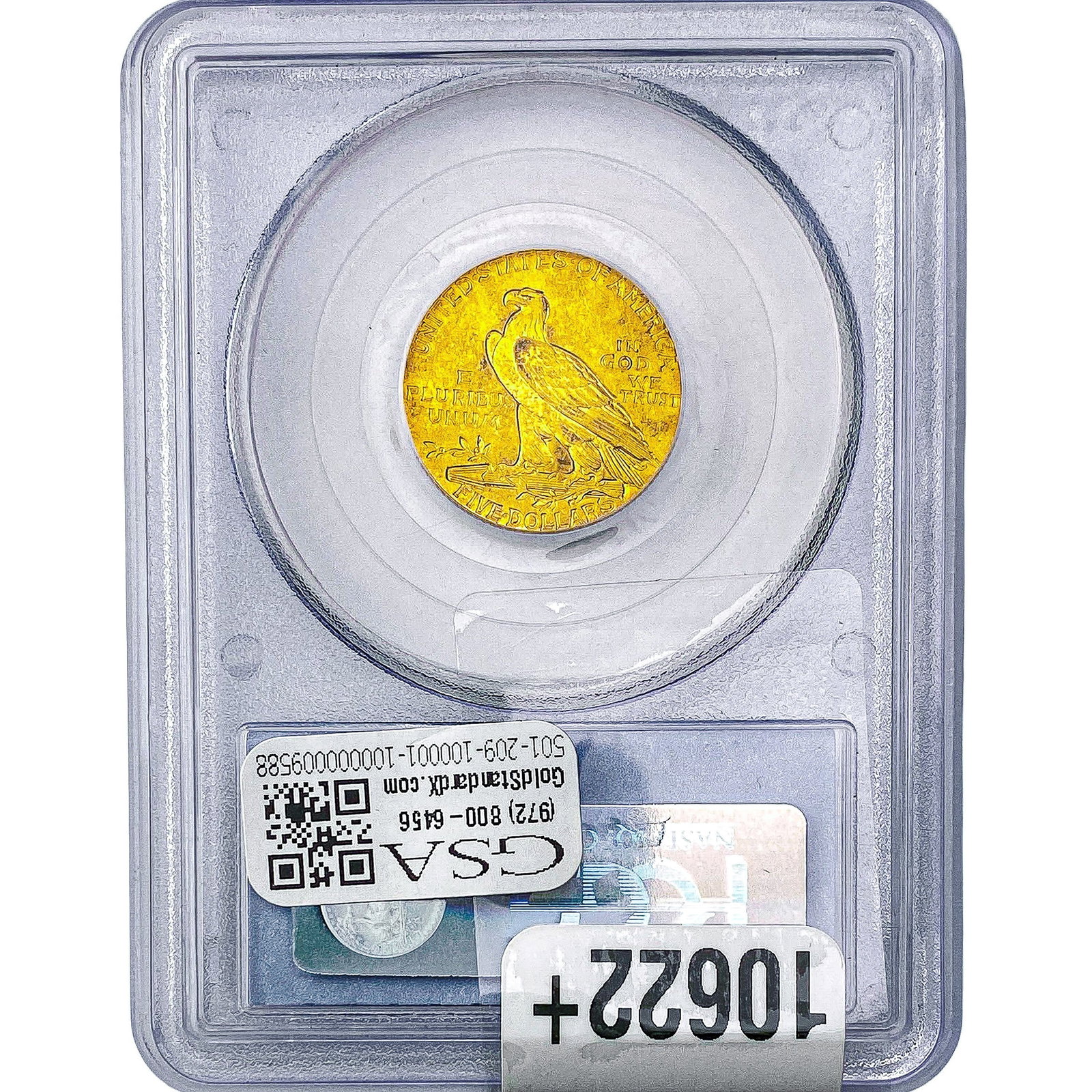 1908 $5 Gold Half Eagle PCGS MS63 - 2