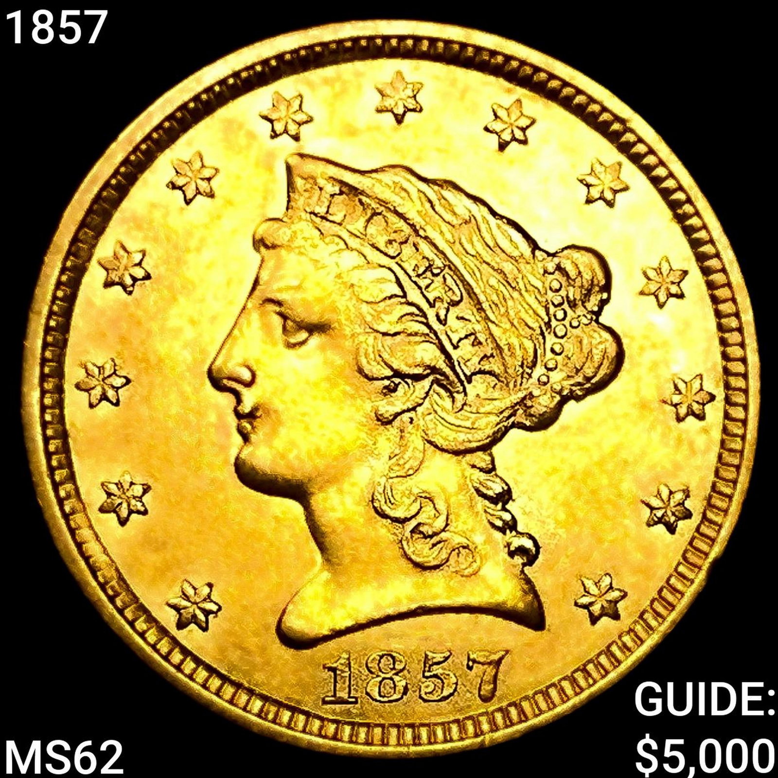 1857 $2.50 Gold Quarter Eagle (1 of 2)