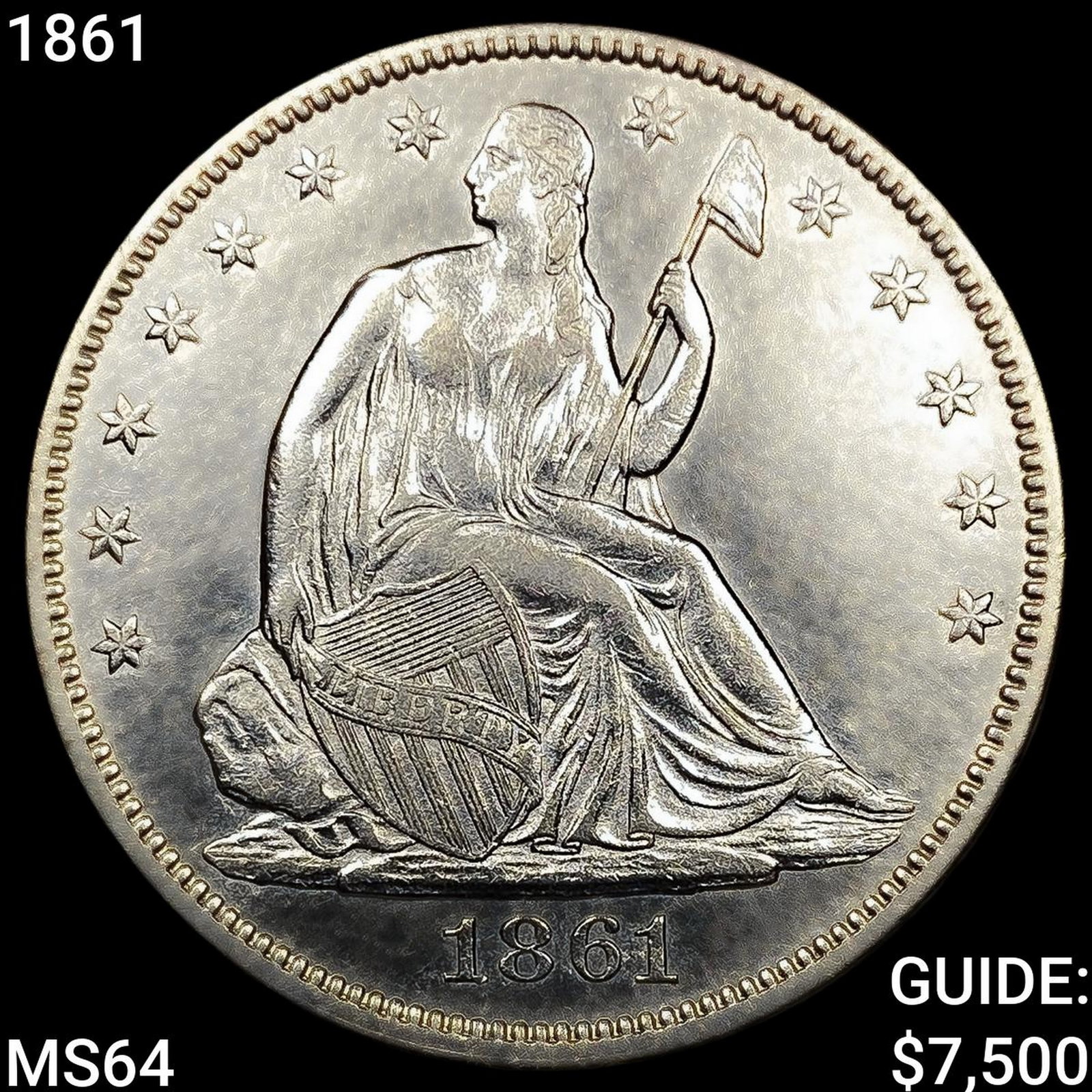 1861 Seated Liberty Half Dollar (1 of 2)