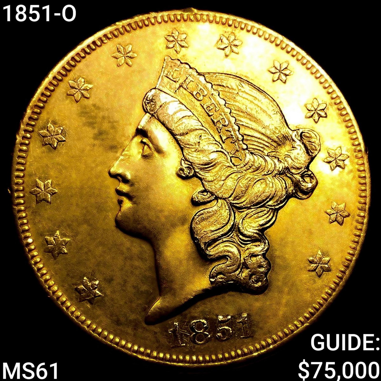 1851-O $20 Gold Double Eagle (1 of 2)