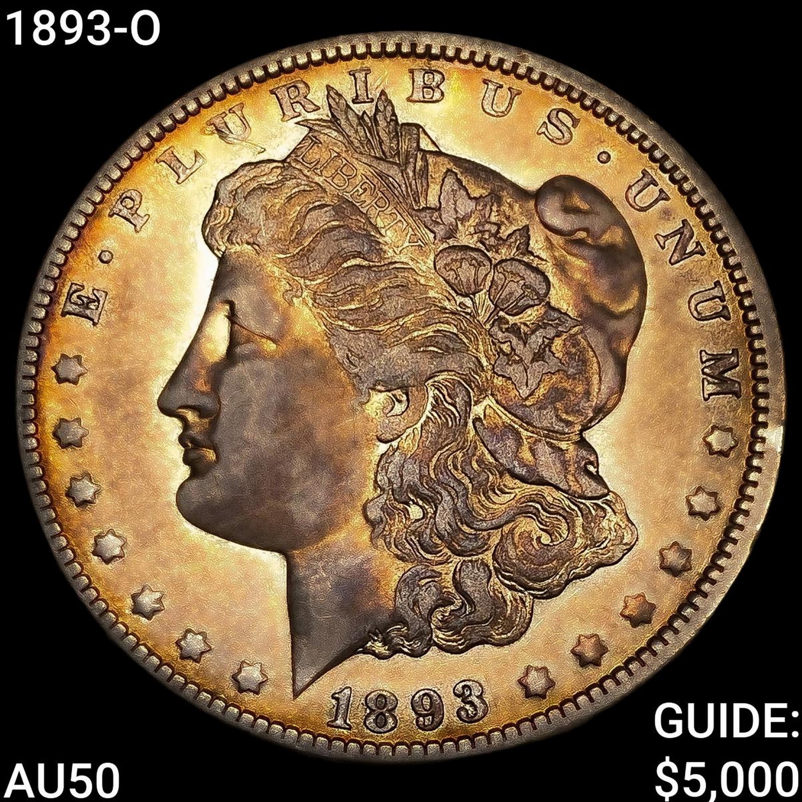 1893-O Morgan Silver Dollar CLOSELY UNCIRCULATED: 1893-O Morgan Silver Dollar CLOSELY UNCIRCULATED