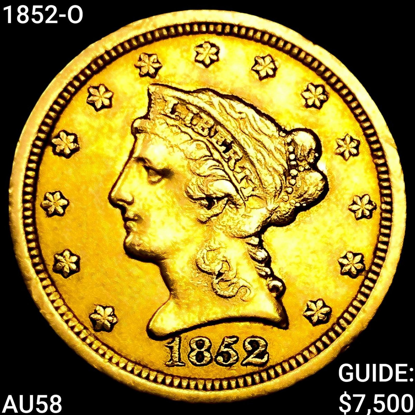 1852-O $2.50 Gold Quarter Eagle (1 of 2)
