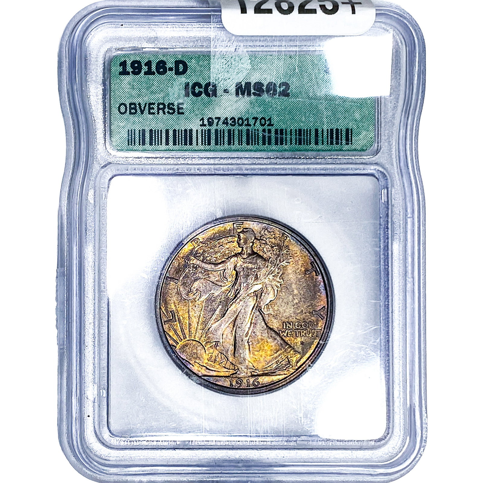 1916-D Walking Liberty Half Dollar ICG MS62 Obverse (1 of 4)