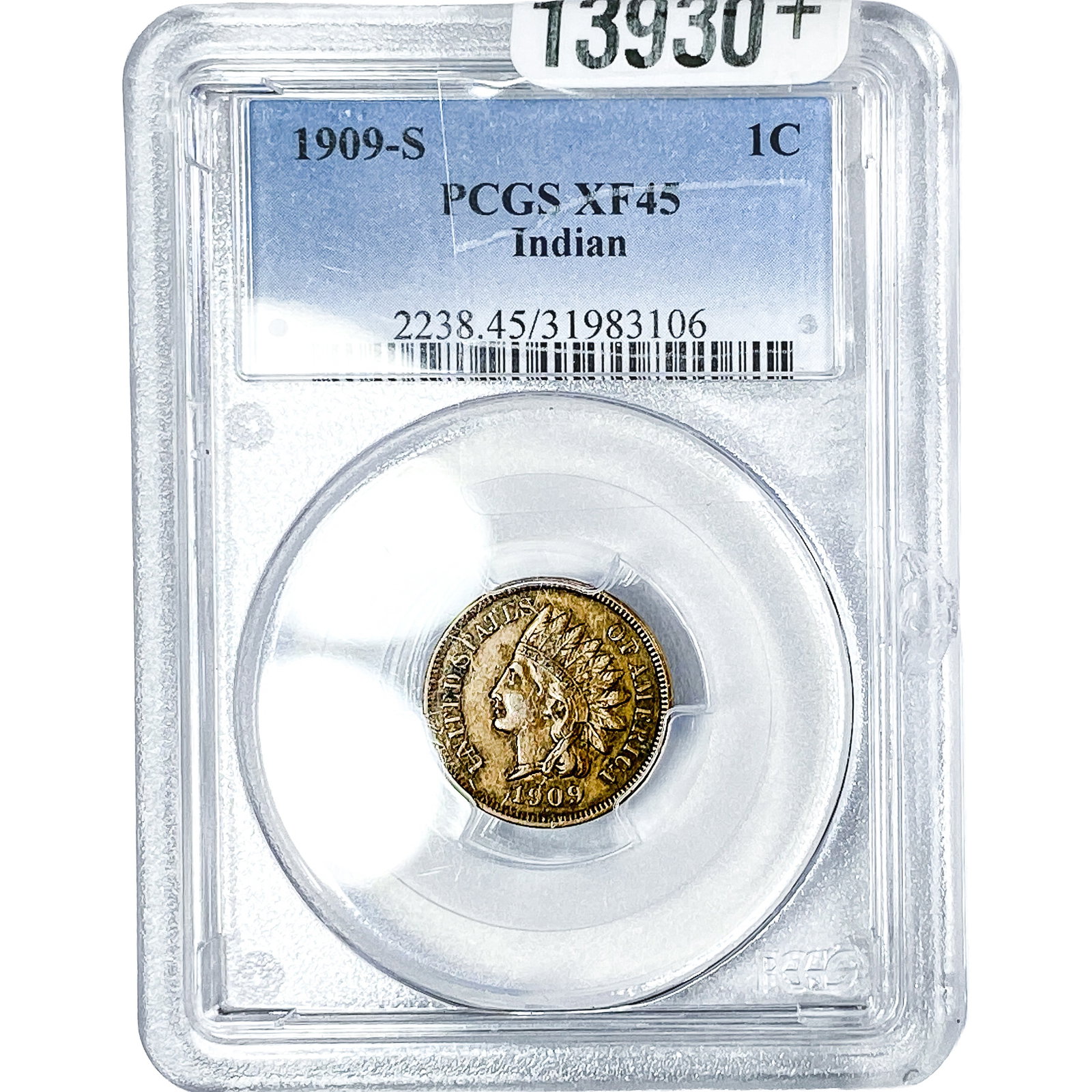 1909-S Indian Head Cent PCGS XF45 (1 of 4)