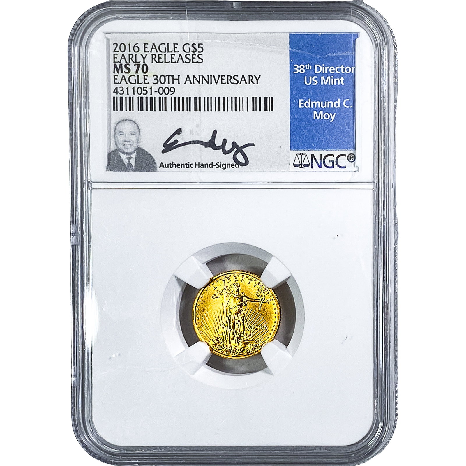 2016 $5 Gold American Eagle 1/10oz NGC MS70 (1 of 4)