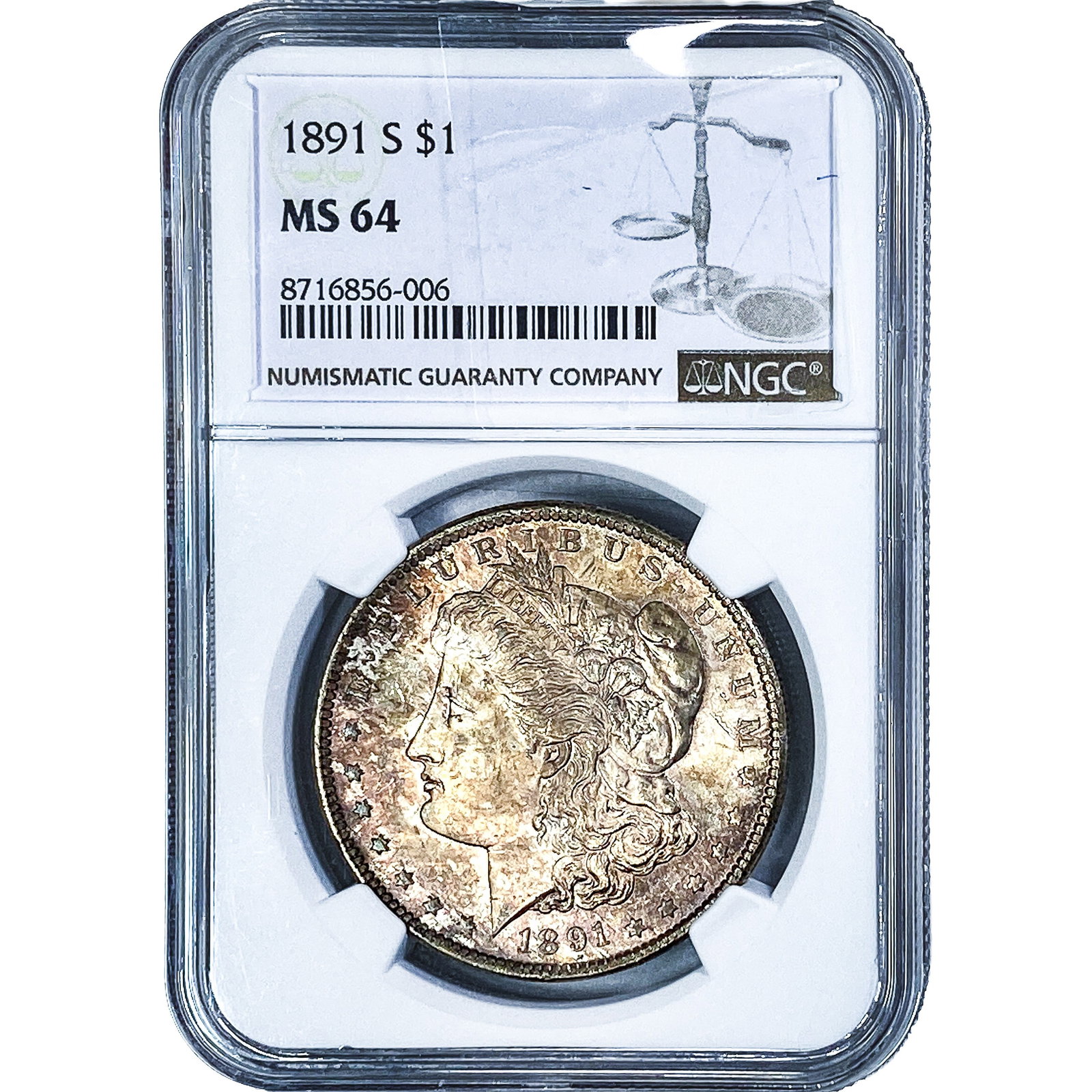 1891-S Morgan Silver Dollar NGC MS64 (1 of 4)