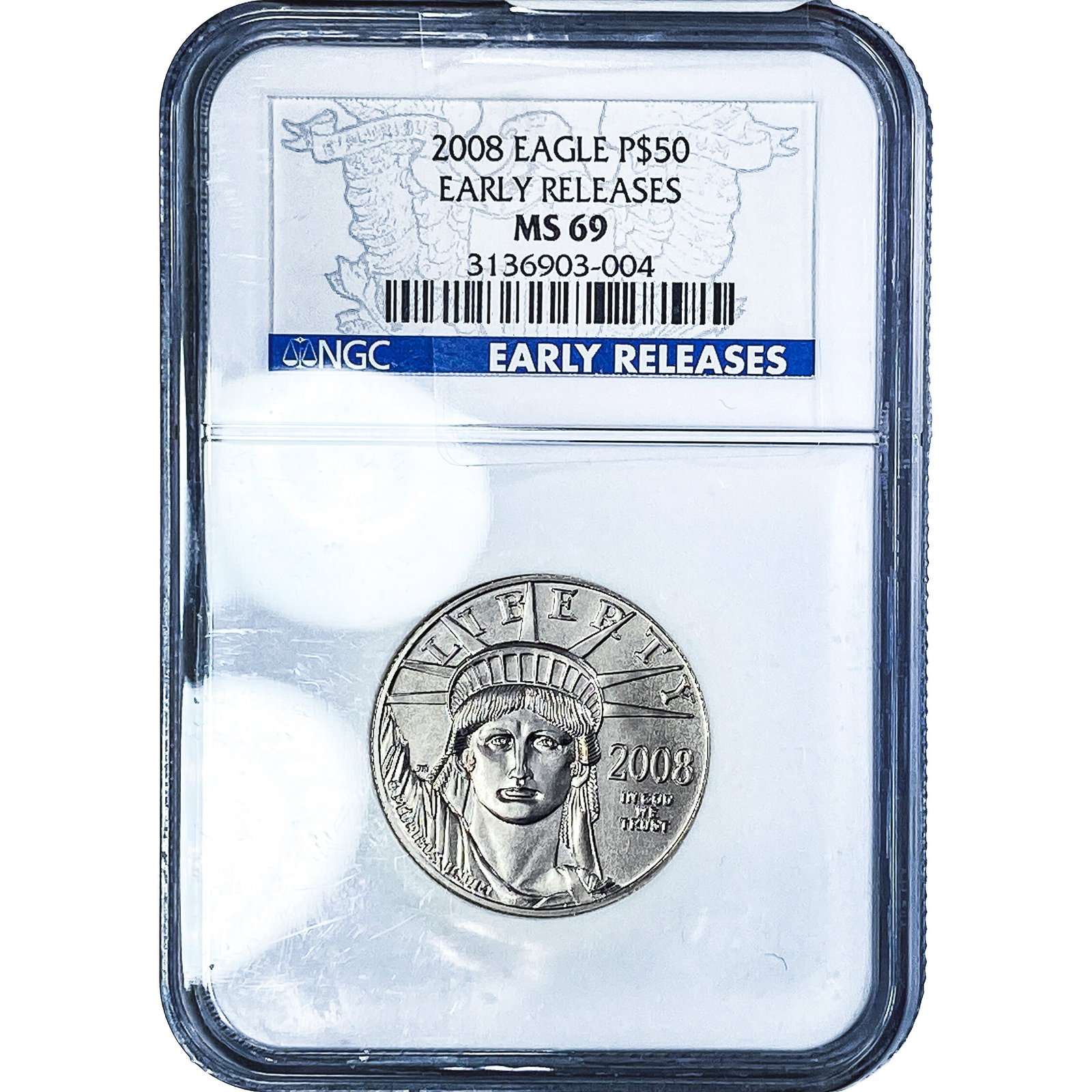 2008 $50 Platinum Eagle NGC MS69 (1 of 4)
