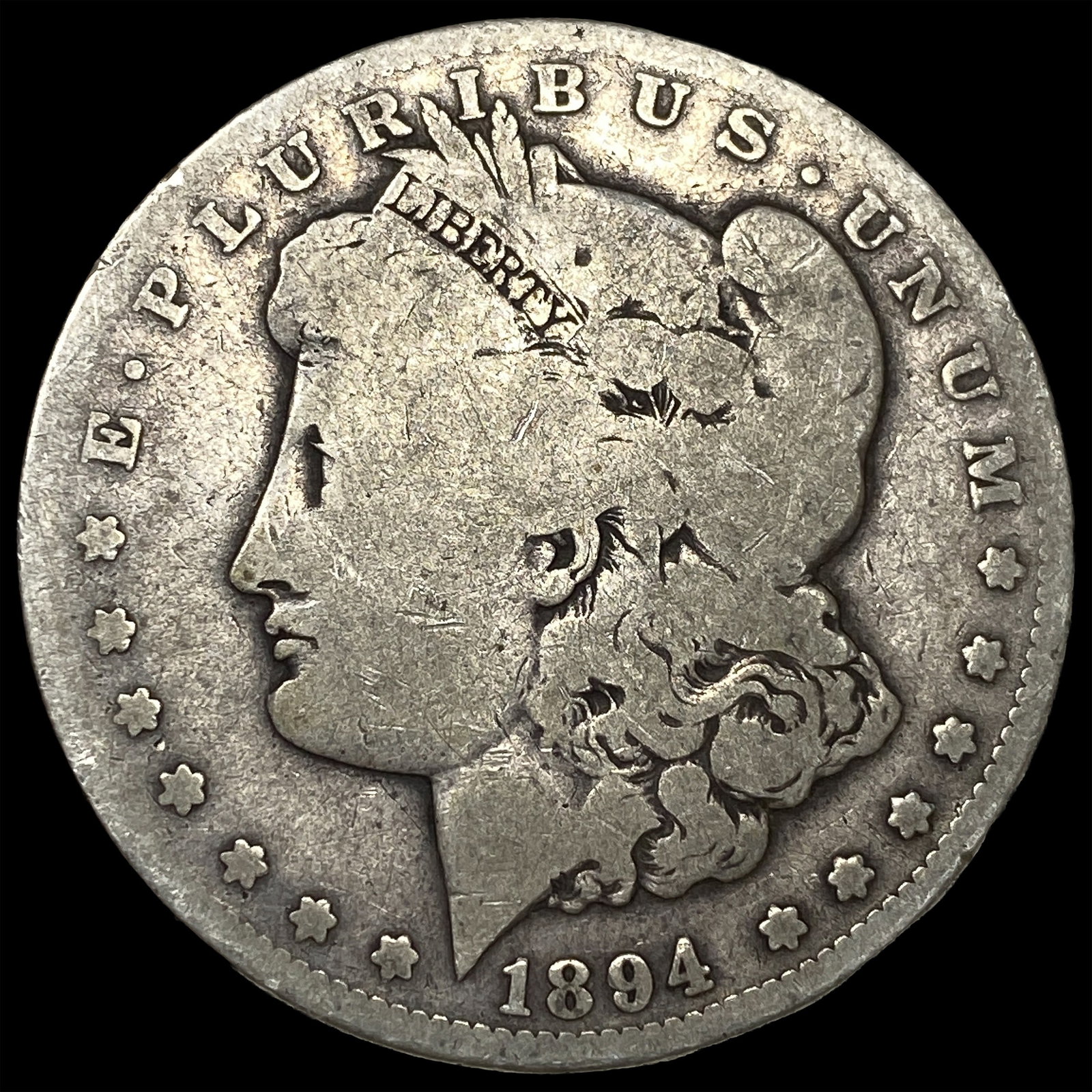 1894-S Silver Morgan Dollar NICELY CIRCULATED: 1894-S Silver Morgan Dollar NICELY CIRCULATED