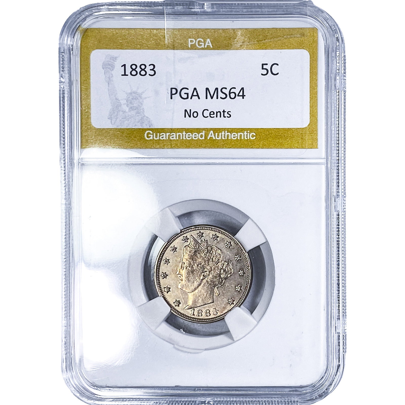 1883 Liberty Victory Nickel PGA MS64 No Cents: 1883 Liberty Victory Nickel PGA MS64 No Cents
