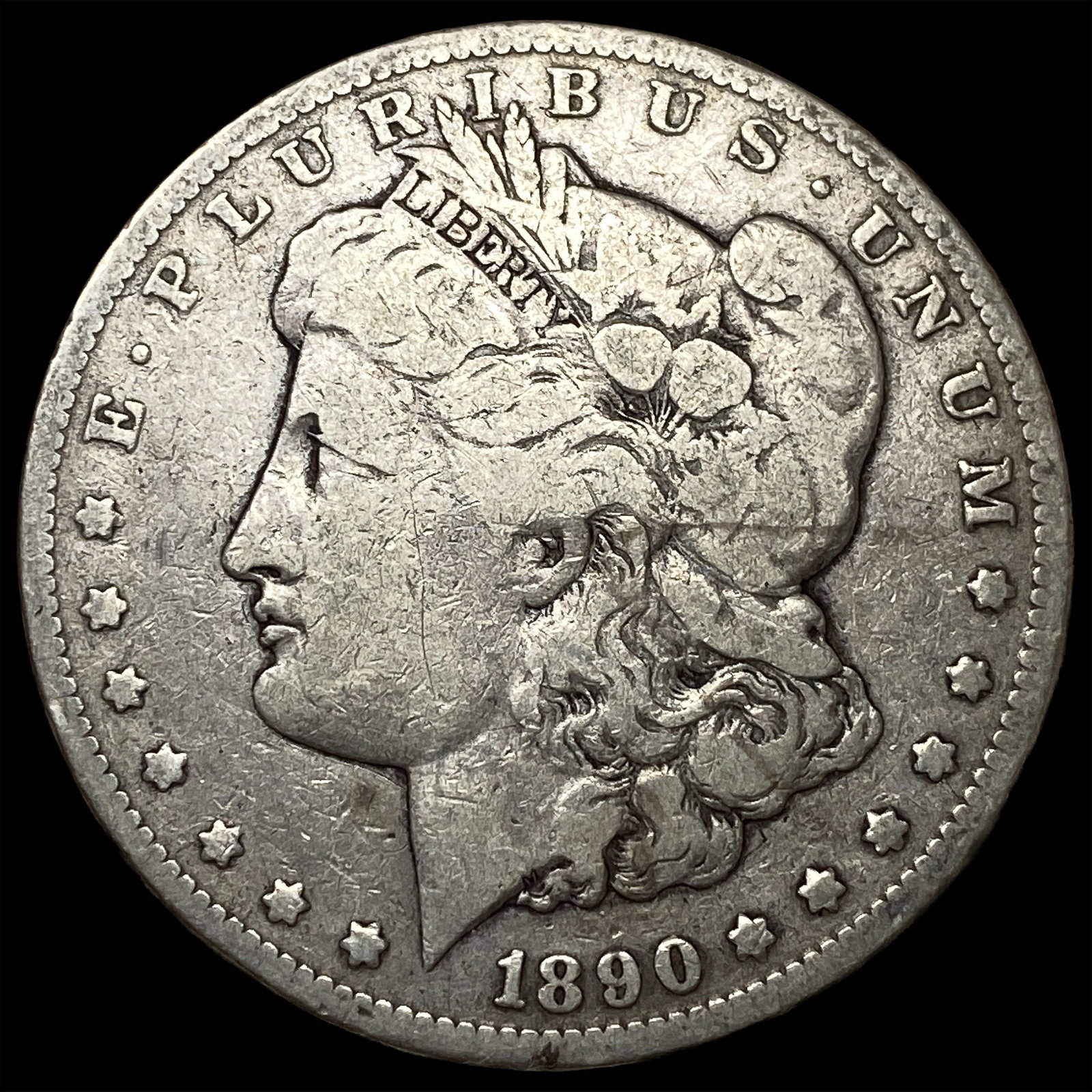 1890-CC Silver Morgan Dollar LIGHTLY CIRCULATED: 1890-CC Silver Morgan Dollar LIGHTLY CIRCULATED