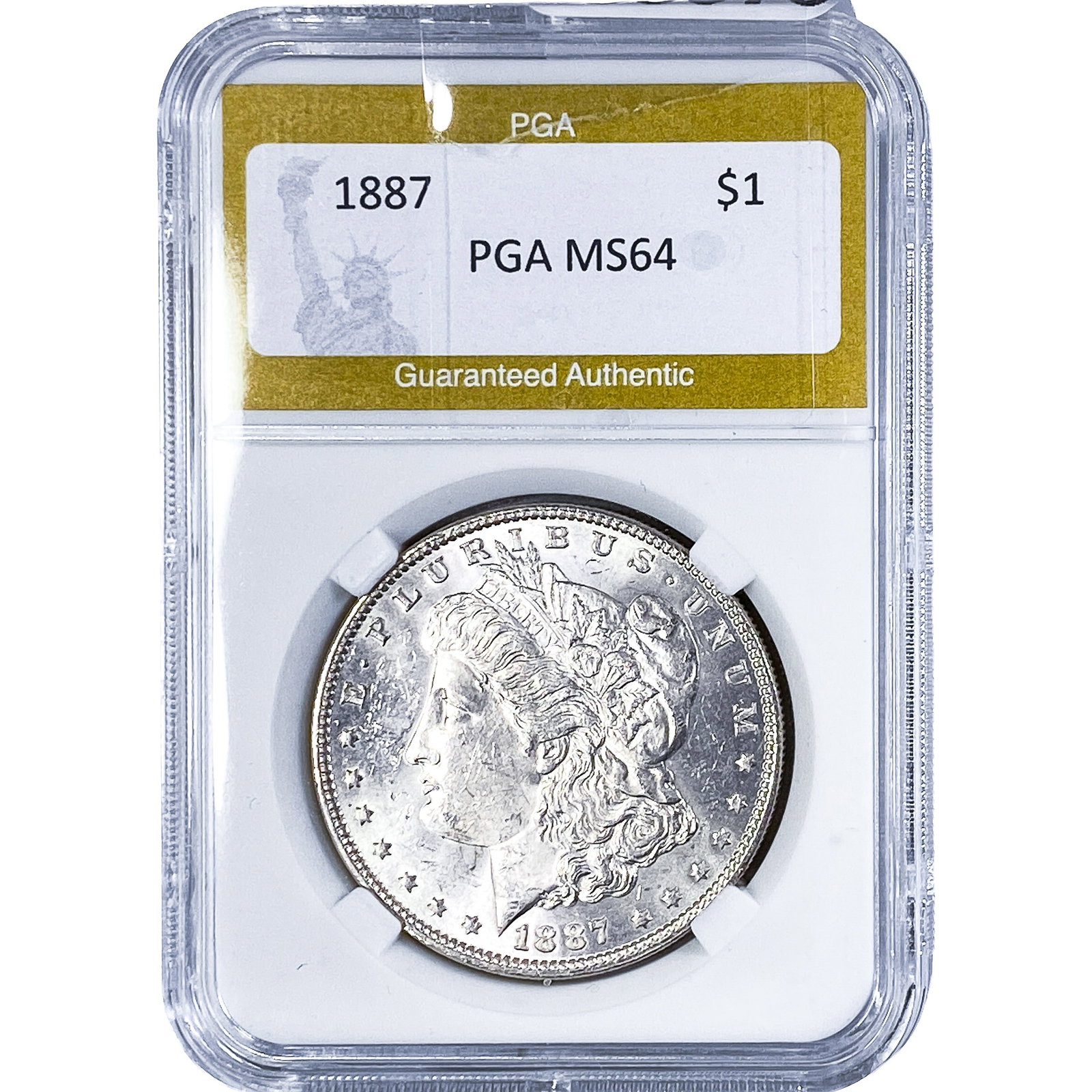 1887 Morgan Silver Dollar PGA MS64: 1887 Morgan Silver Dollar PGA MS64